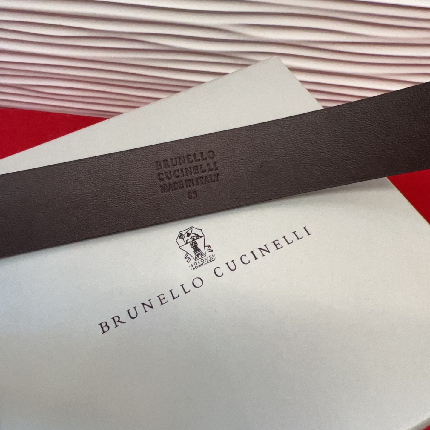 Brunello Cucinelli 男女通用休闲时尚磨砂皮腰带3.4Cm
