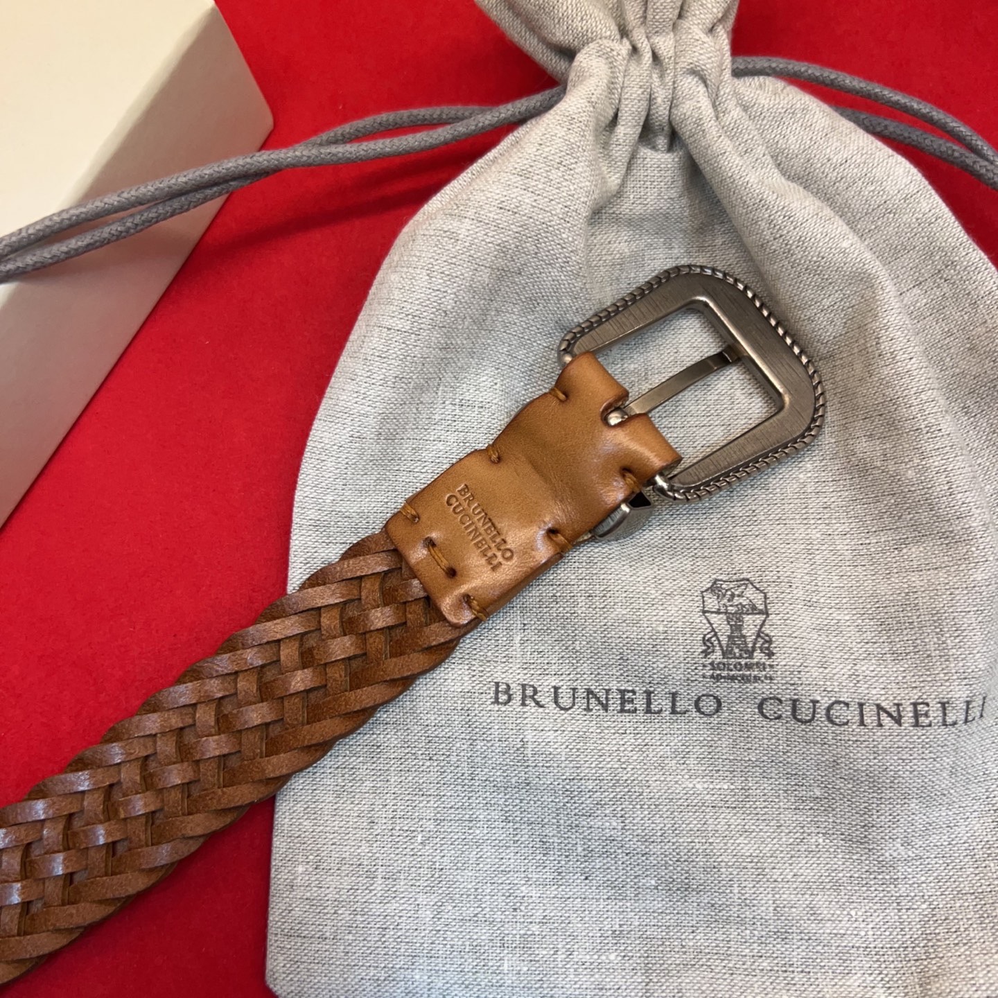 Brunello Cucinelli 男女通用休闲时尚编织腰带！意大利进口编织单层牛皮。2.5Cm、总长