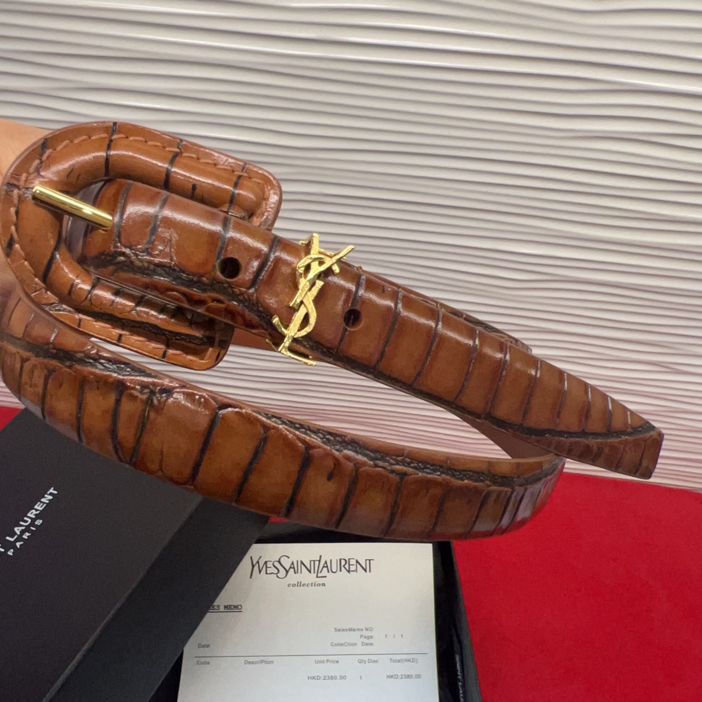 开春秀款Saint Laurent 圣罗兰女士腰带皮带 原厂真金电渡扣头，意大利原厂皮。2.0 cm