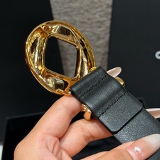 香家✨LEATHER BELT 30mm 皮质腰带小牛皮与金属,多配色可选,镂空圆环金属针扣搭配双C皮袢 香家✨LEATHER BELT 30mm 皮质腰带小牛皮与金属,多配色可选,镂空圆环金属针扣搭配双C皮袢