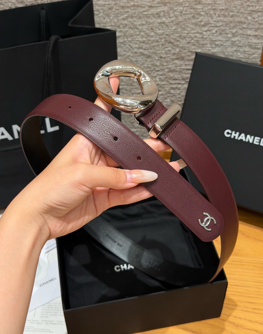香家✨LEATHER BELT 30mm 皮质腰带小牛皮与金属,多配色可选,镂空圆环金属针扣搭配双C皮袢 香家✨LEATHER BELT 30mm 皮质腰带小牛皮与金属,多配色可选,镂空圆环金属针扣搭配双C皮袢