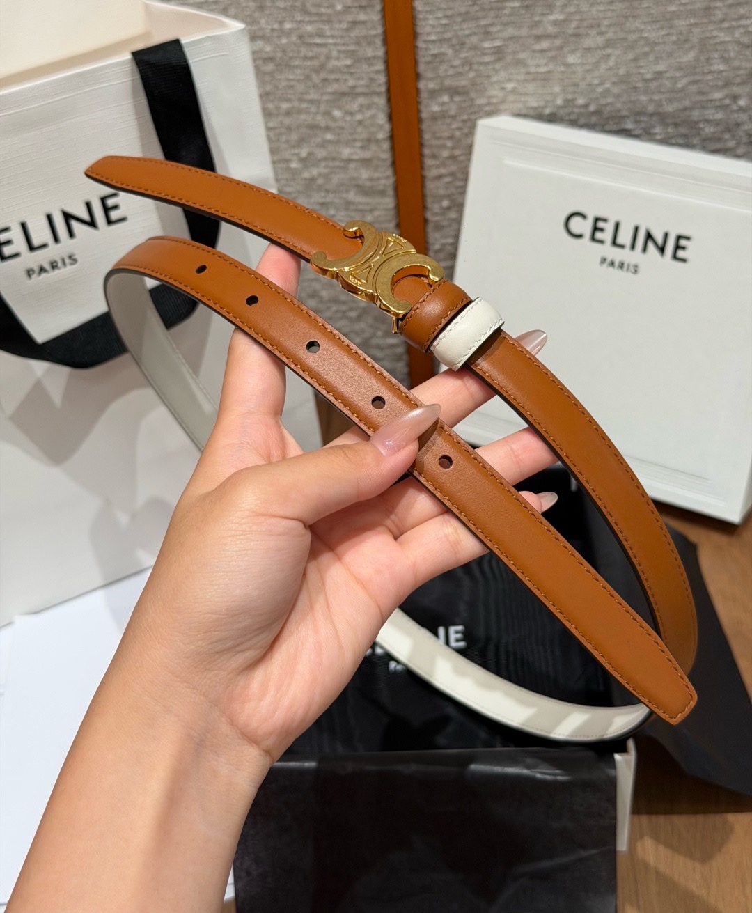 凯旋门✨TRIOMPHE 18MM REVERSIBLE BELT TRIOMPHE搭扣18毫米双面皮带(双面可用) 双