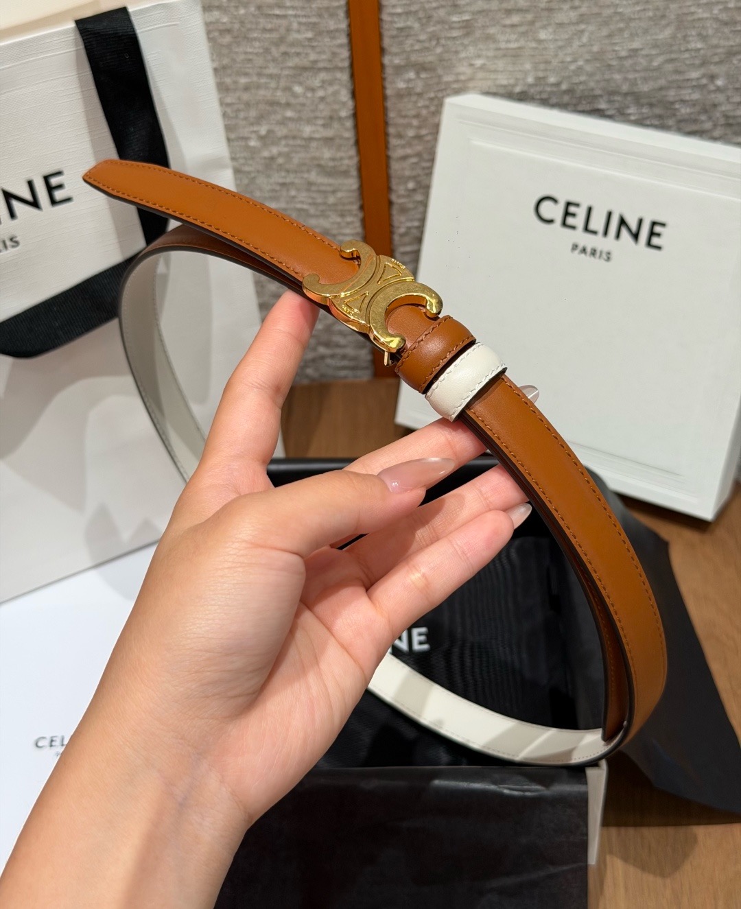 凯旋门✨TRIOMPHE 18MM REVERSIBLE BELT TRIOMPHE搭扣18毫米双面皮带(双面可用) 双