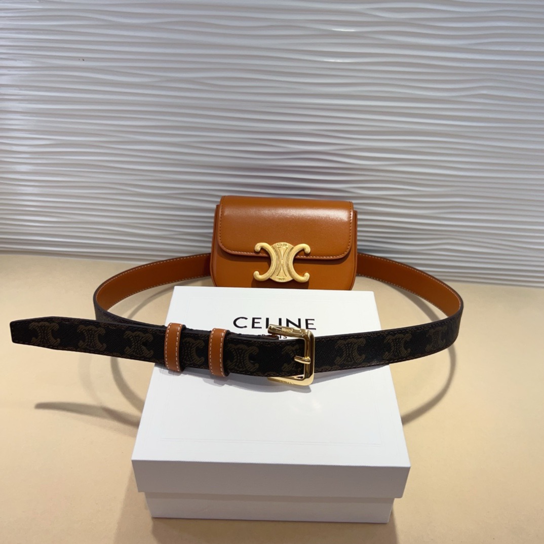 celine迷你腰带包 赛琳凯旋门 mini腰包 正品复刻，原单品质，细节完美😍 日常出行怎么搭都好看 氛围感满满的一款