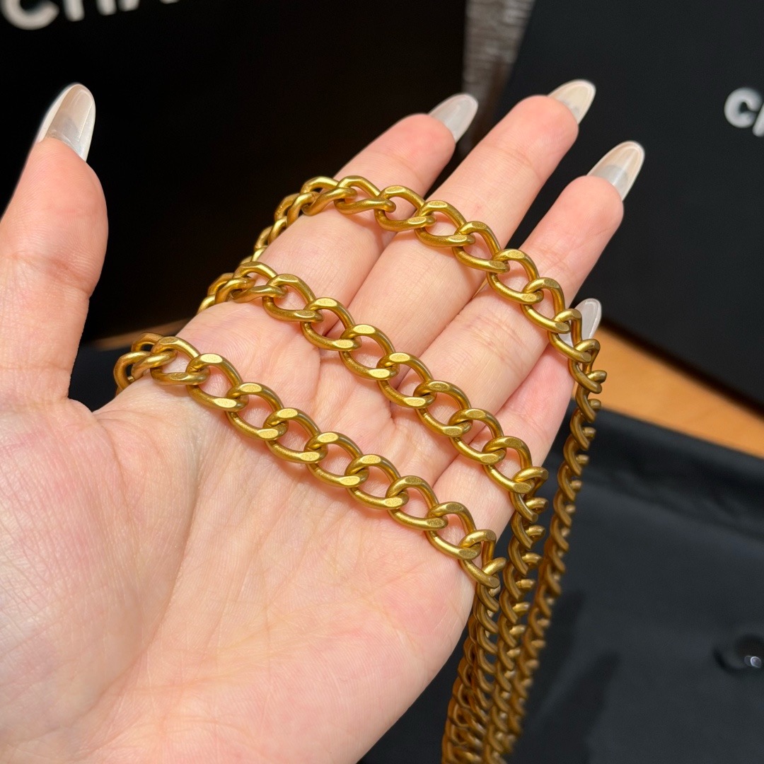 ✨ Vintage Multi Strand Leather Chain Belt with CC Coin Medal