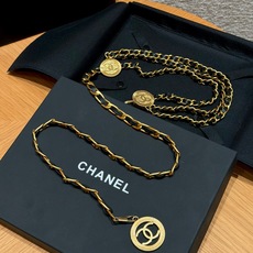 ✨ Vintage Multi Strand Leather Chain Belt with CC Coin Medal ✨ Vintage Multi Strand Leather Chain Belt with CC Coin Medal