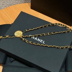 ✨ Vintage Multi Strand Leather Chain Belt with CC Coin Medal ✨ Vintage Multi Strand Leather Chain Belt with CC Coin Medal