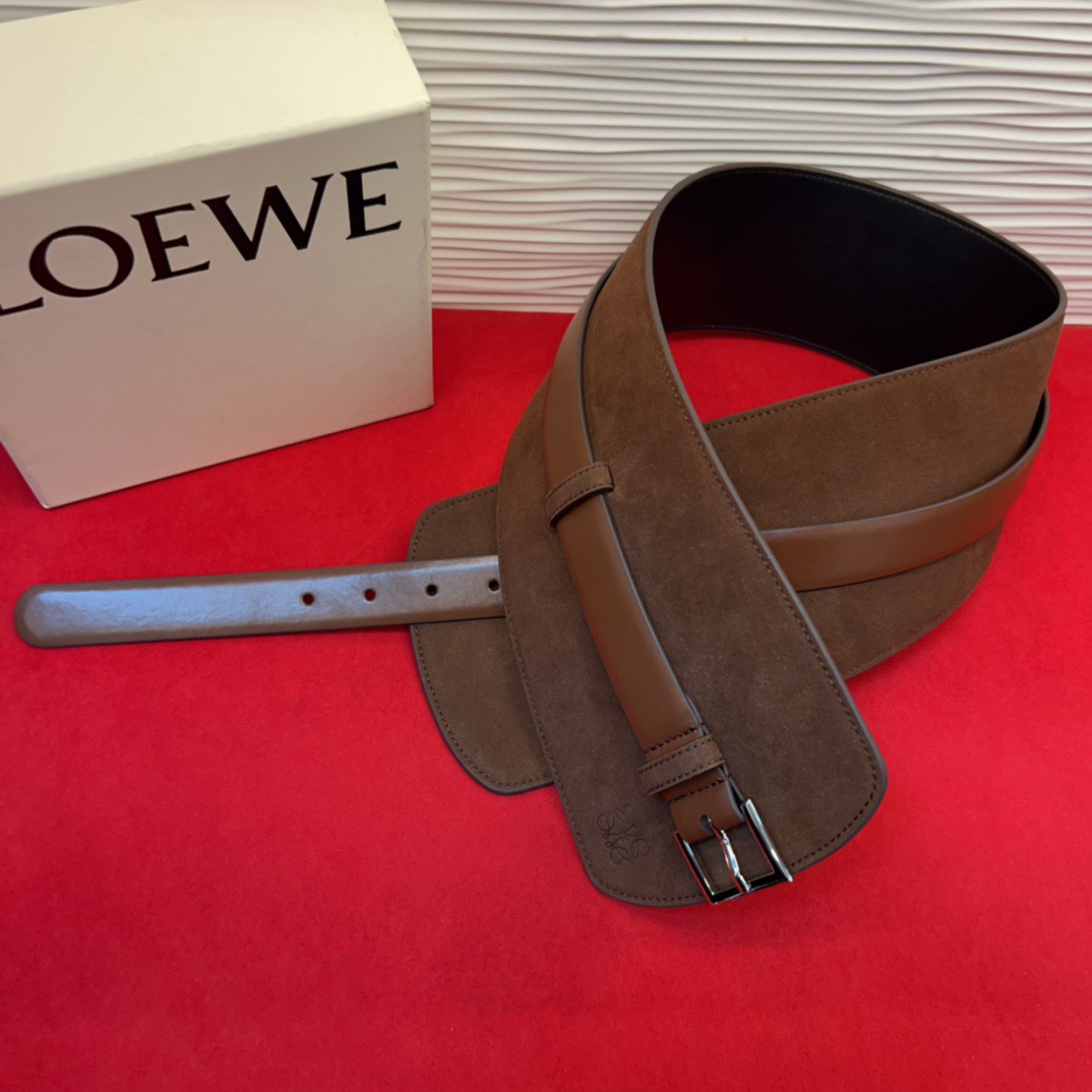 罗意威腰封。绒面面料 12Cm精品 上身效果巨好,配大衣、连衣裙。75、80、85、90、95