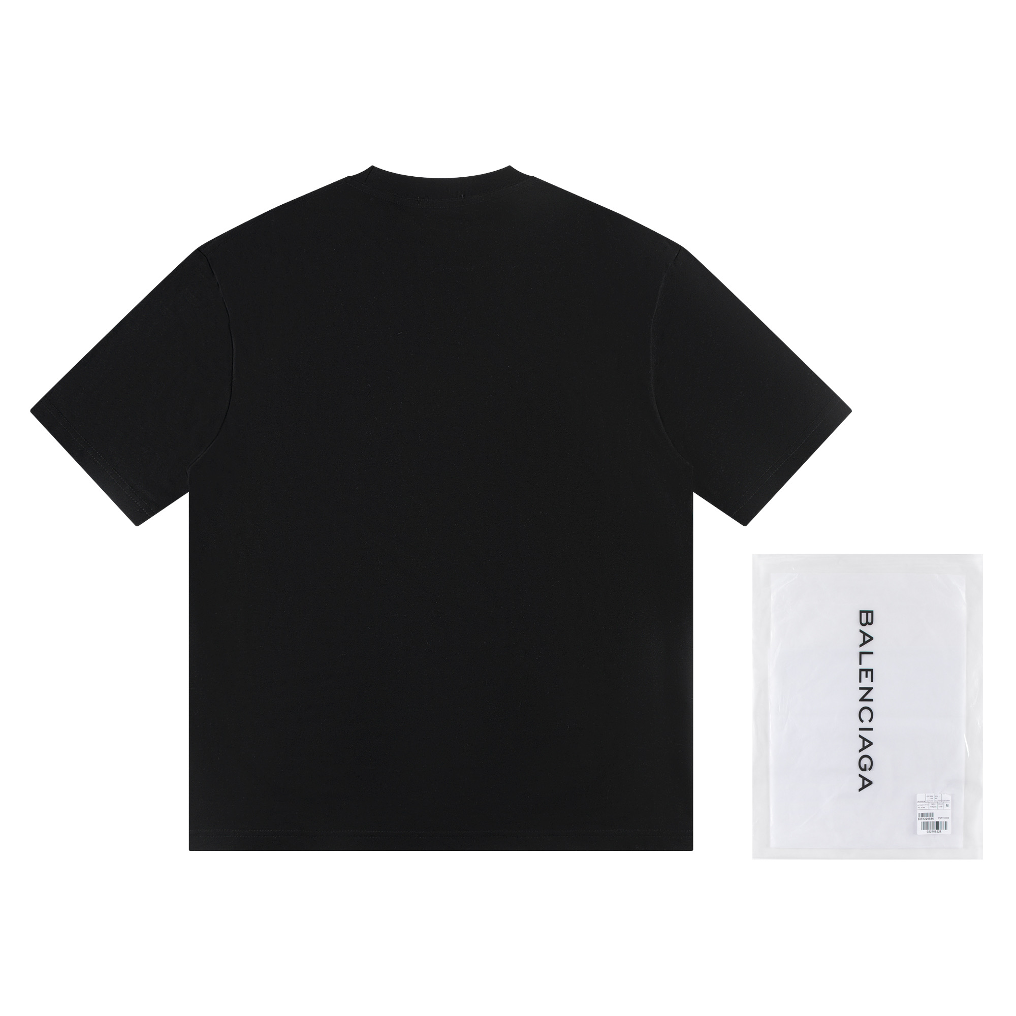Balenciaga/巴黎世家 26ss 珍珠烫钻圆领短袖 黑白