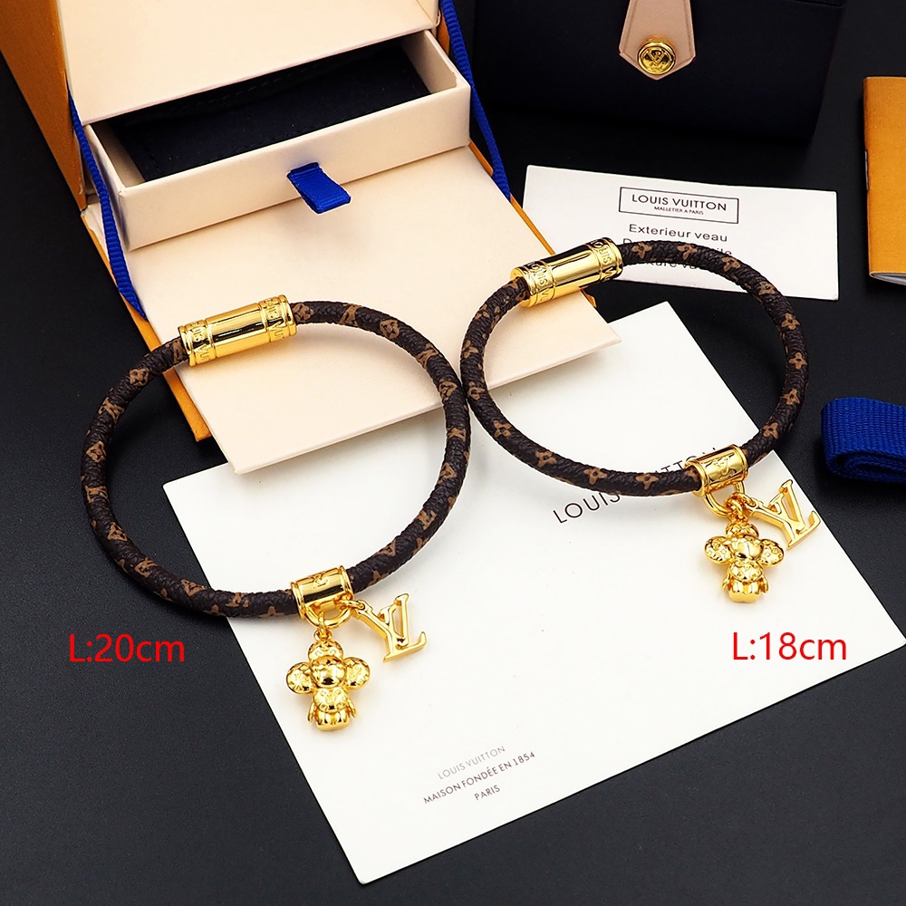 “Vivienne LV Leather Bracelet with Monogram Ecli¥se Canvas and Mascot Placards” - 图片 2