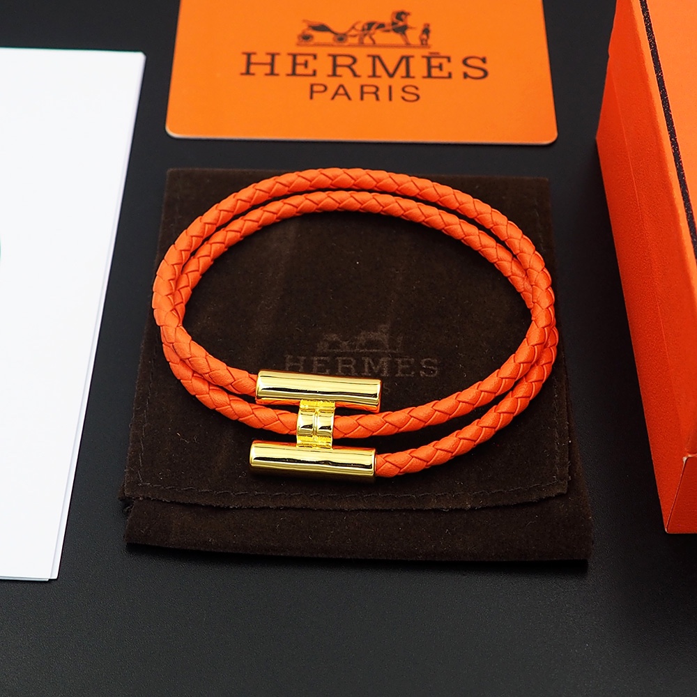 Compre réplica de alta qualidade qualidade
 Hermes Joalheria Pulseira Laranja Homens