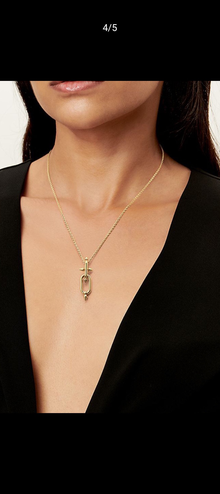 Tiffany klassieke kruislingse tweekleurige ketting, dik goud gegalvaniseerd, elegant en zoet, luxueus en groots - topkwaliteit