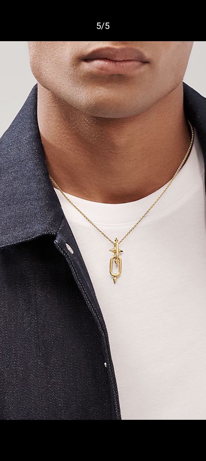 Tiffany klassieke cross colorblock ketting, dik goud gegalvaniseerd, elegant en zoet, luxueus en groots - topkwaliteit