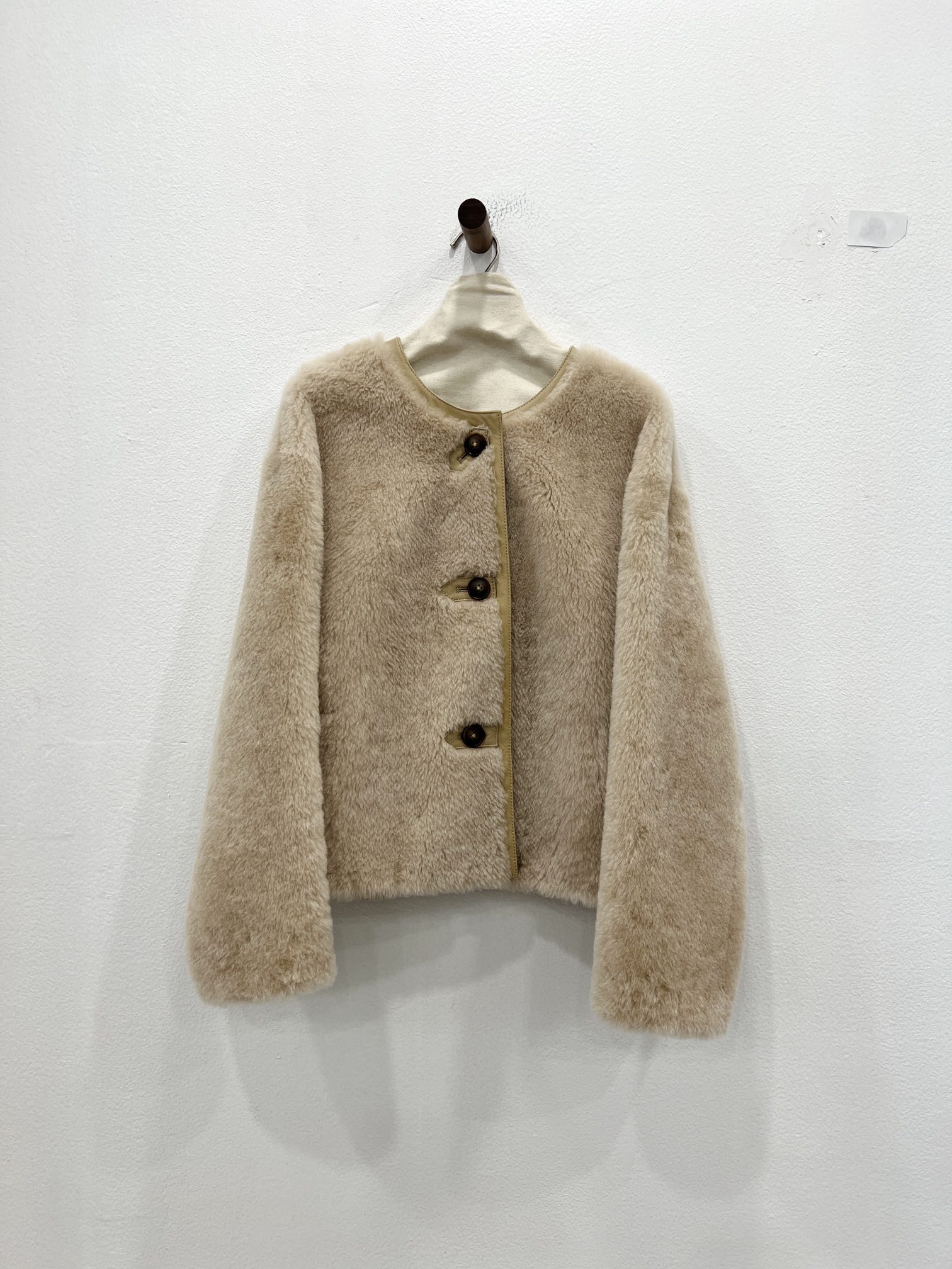 Max Mara Single-Rate Female Suit with New Coat: Melinou Wool, Leather, Velvet Details - 图片 1