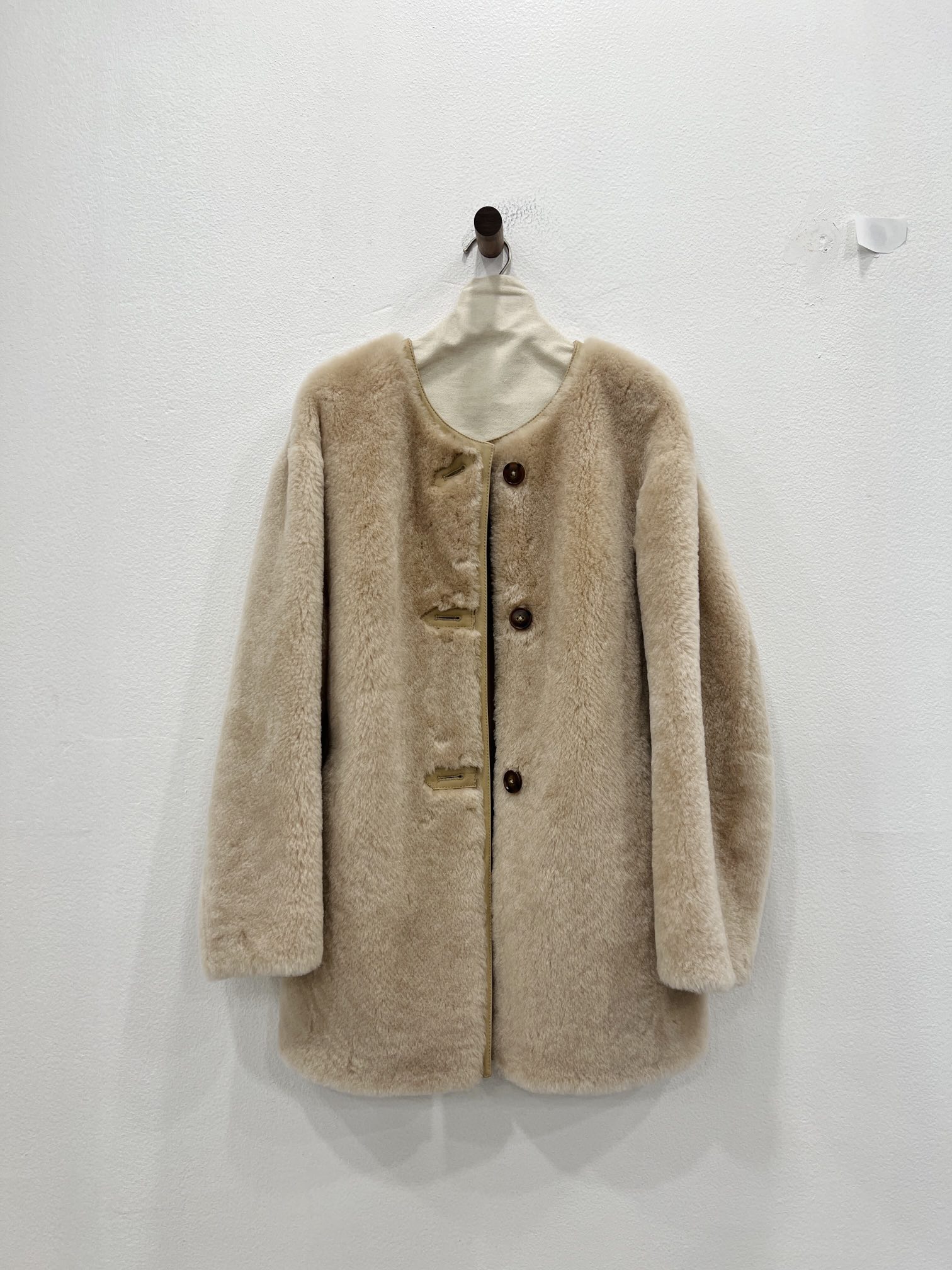 Max Mara Single-Rate Female Suit with New Tweezer: Melinou Wool, Leather, Weather-Resistant - 图片 4