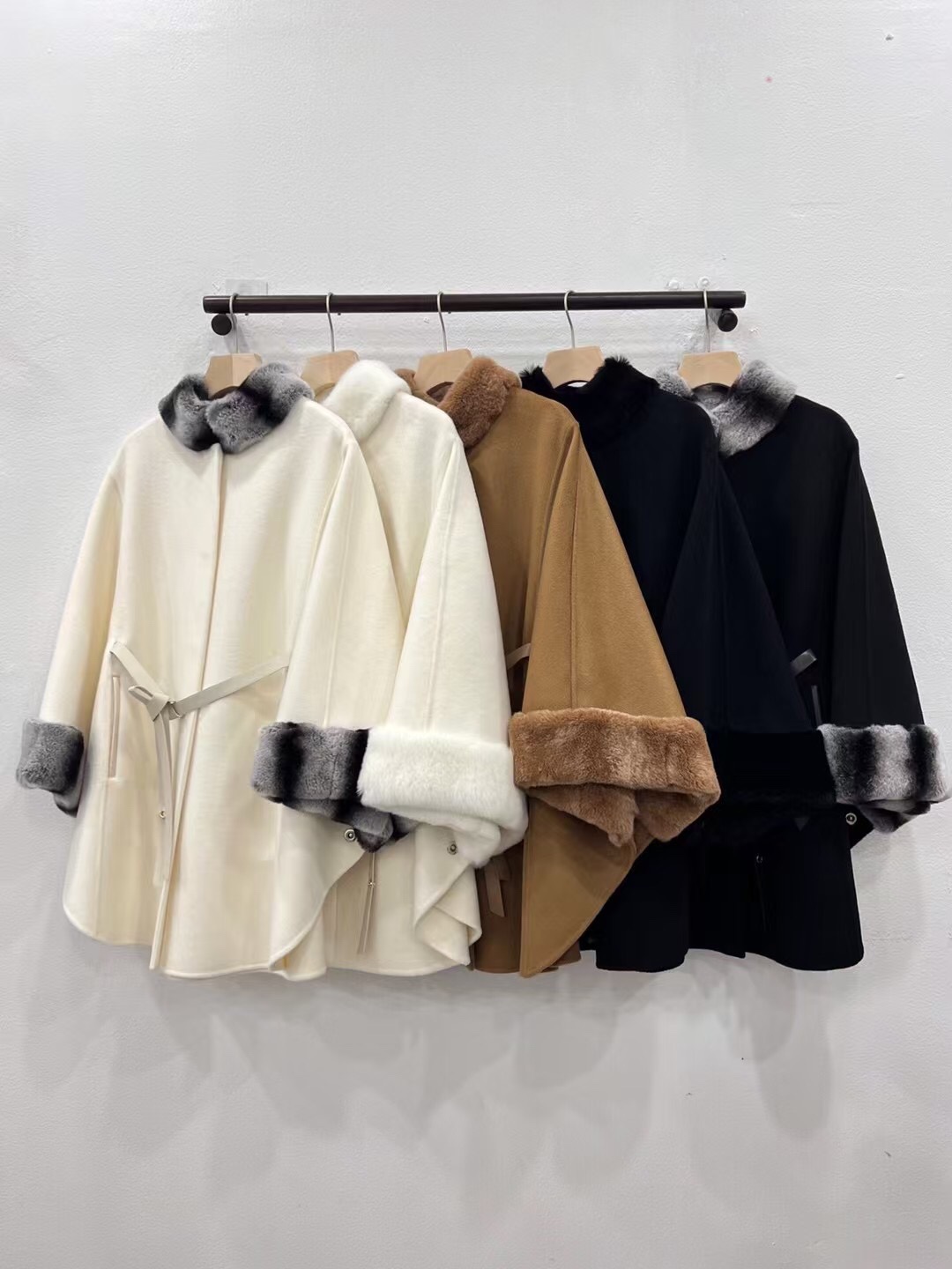 Loro Piana Inspired 2025 Winter Fur Trimmed Cape - Luxurious and Elegant 2 i1756886800 4857 0