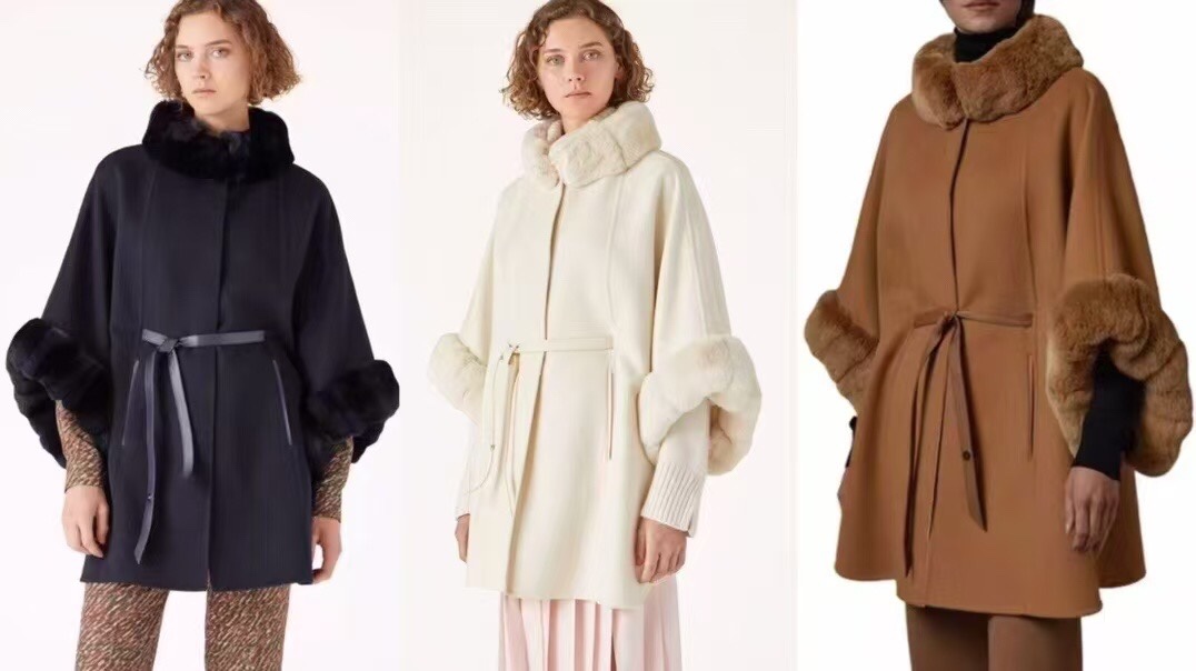 Loro Piana Inspired 2025 Winter Fur Trimmed Cape - Luxurious and Elegant 1 i1756886811 7880 0