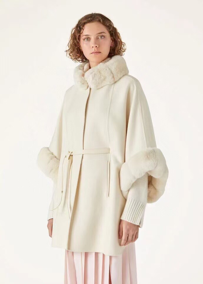 Loro Piana Inspired 2025 Winter Fur Trimmed Cape - Luxurious and Elegant 4 i1756886846 2612 0