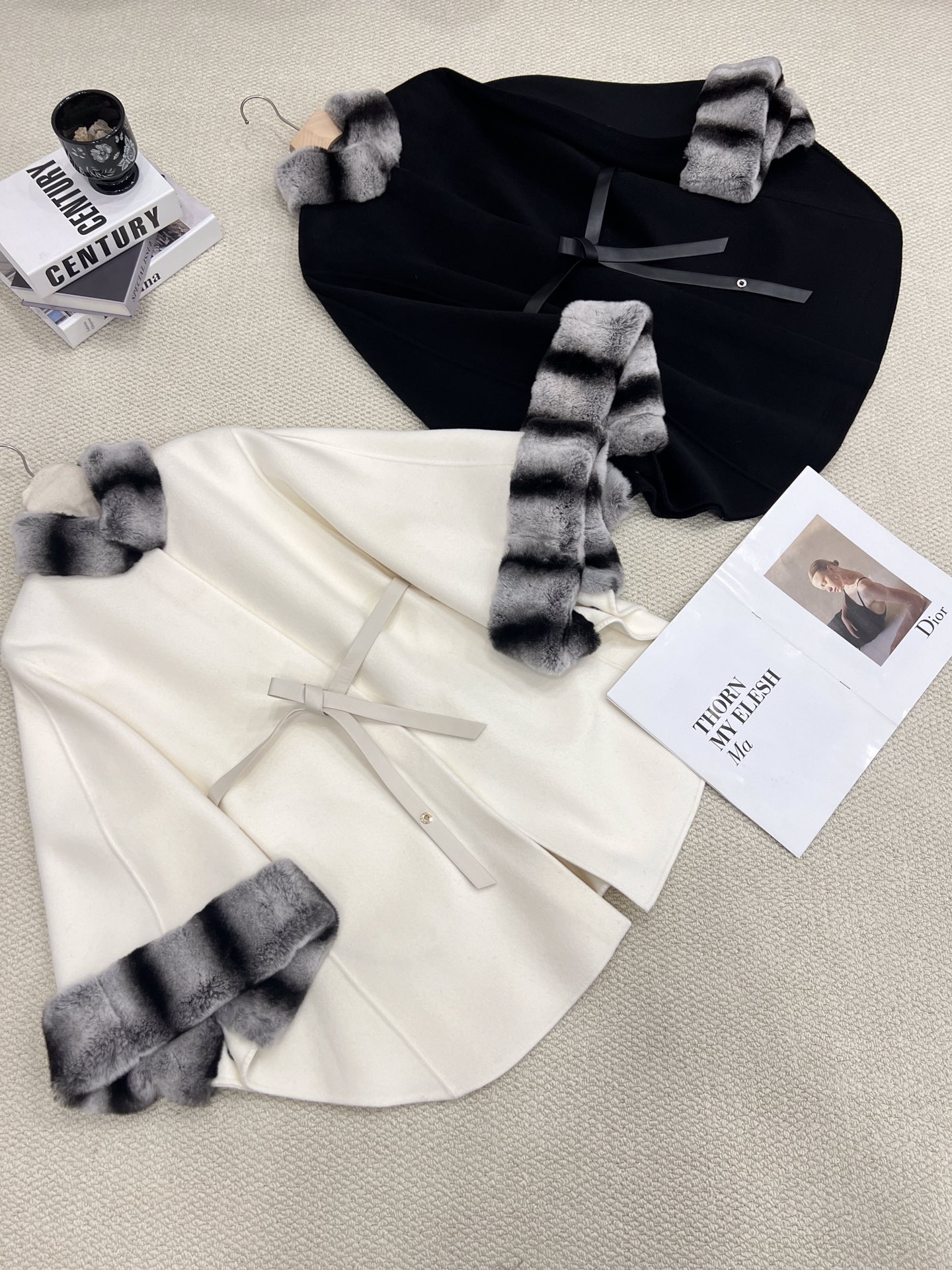 Loro Piana Inspired 2025 Winter Fur Trimmed Cape - Luxurious and Elegant 8 i1756886870 5910 2