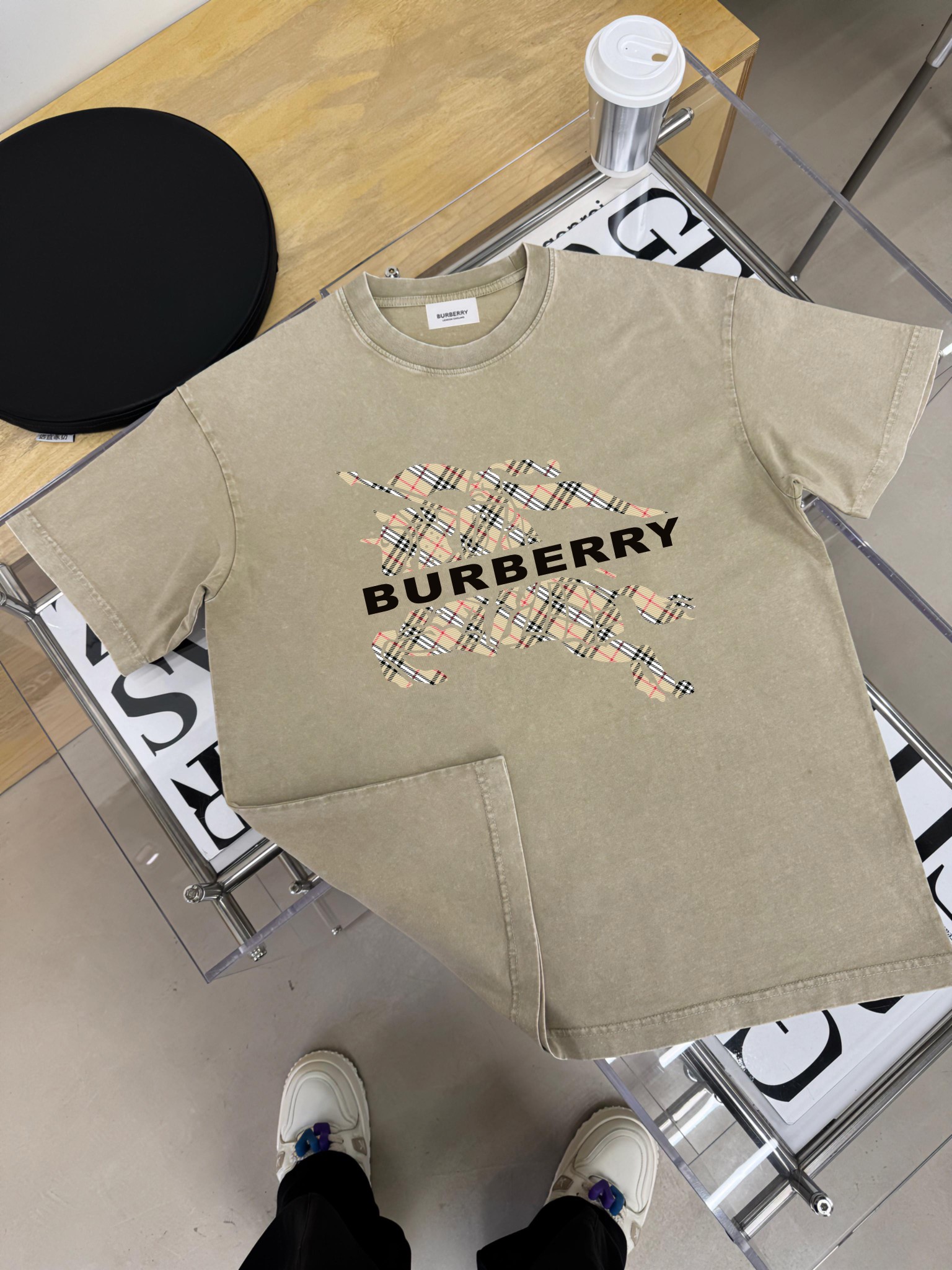 BUR 2024 nuevo estilo, camiseta de manga corta con estampado individual de lavado ácido estilo americano. Tela personal…