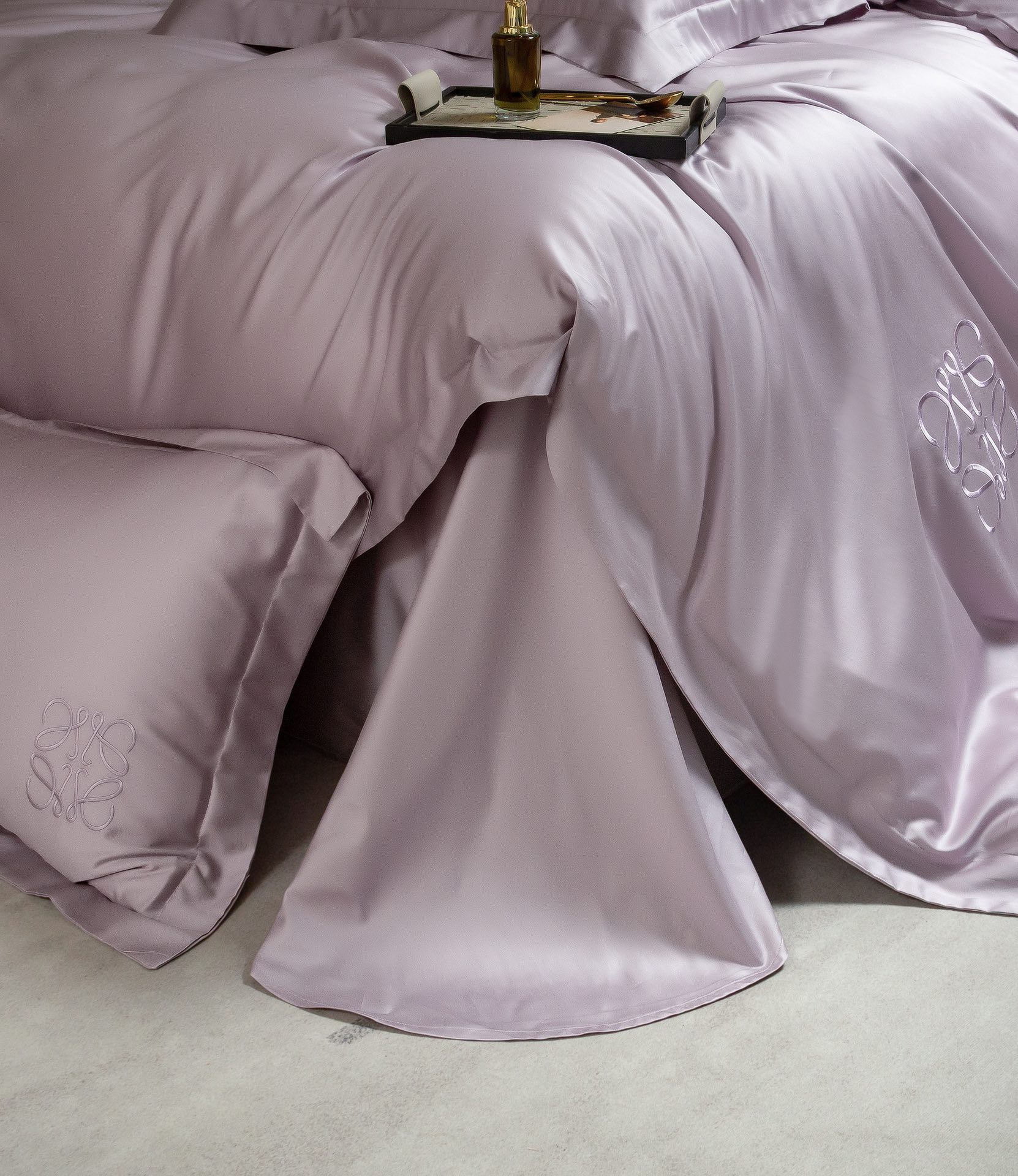100S TENCELTM-Cotton Embroidered 4-Piece Bedding Set - Comprehensive 3
