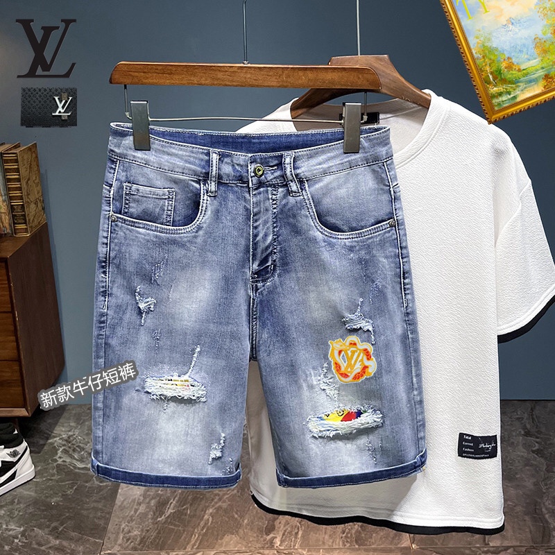 Louis Vuitton Clothing Jeans Shorts Cotton Summer Collection Fashion