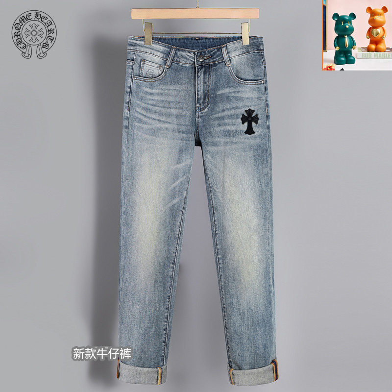 NO:135228,Croxin 2025ss fashion new product High-end luxury custom slim-fitting jeans, customer-supplied elastic fabric, fine imitation cotton yarn blend, comfortable and soft, classic small hardware accessories, excellent quality, extremely luxurious, stylish, not picky, Size: 28-38 (37),,chrome hearts, jeans, alexander wang19860909克罗心 2025ss时尚新品 高端奢华定制修身小脚牛仔裤,客供水洗弹力面料 精仿棉纱混纺 面料舒适柔软 经典小五金配饰 品质卓然 极度奢华 上身有型 不挑人 尺码:28-38（37）,,chrome hearts,jeans,alexander wang,Men's clothing