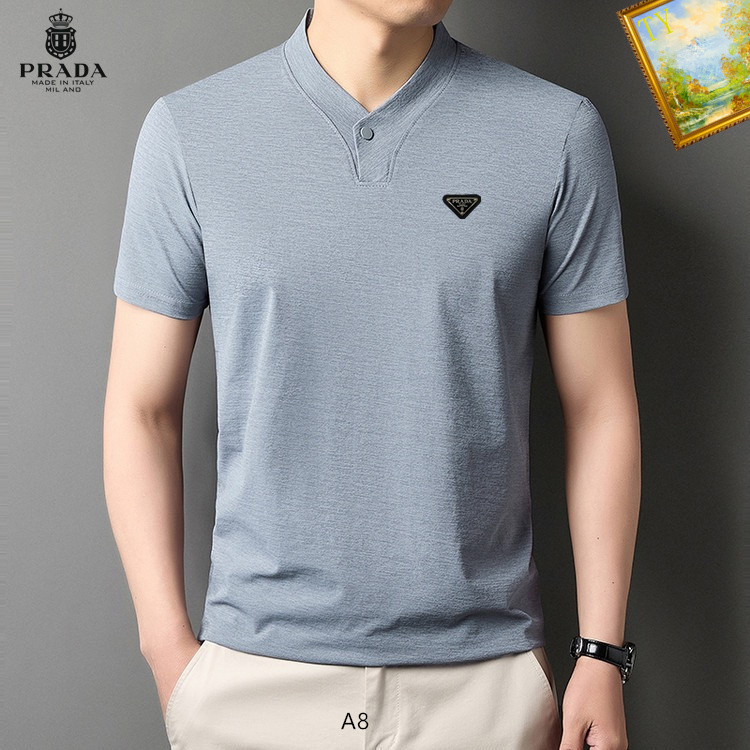 NO:431136,Prada European 2025ss new men's short-sleeved, high-end version of counter custom fabric, breathable and comfortable, impeccable details, brand element design concept, reflecting high quality. The feel is delicate and soft!  It is casually cut, with a great upper body style!  Code number M-XXXL, prada, T-shirt, alexander wang19860909普拉达 欧货 2025ss新款男士短袖,高端版本专柜定制面料 透气舒适度高,细节无可挑剔,品牌元素设计理念,体现高品质.手感细腻柔软！呈现休闲裁剪,上身版型超赞！码数M-XXXL,,prada,T-shirt,alexander wang,Men's clothing