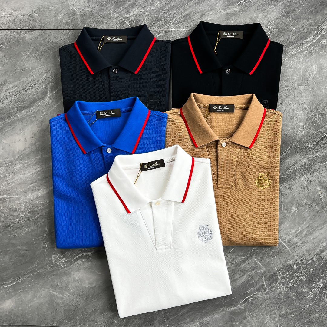 NO:126176,[New Product] Trading company channel products, famous, pure blood quality, original Italian products, new products in early spring 2025!  !  Lo*o Pi*na embroidered logo for men's high-end business casual bead floor cotton long-sleeved lapel POLO shirt!  Fashion with typical Italian style is quite exquisite in fabric selection and craftsmanship. The overall shape has the LP family's strong aesthetic gene chest embroidery logo. It is low-key and luxurious, elegant and noble. Every detail proves the brand's own sense of luxury!  Customers supply high-end materials imported from Egypt, selected high-quality long-length cotton raw materials in the Nile area, and were made by Italian century-old workshops. The fabric attributes are excellent. The mesh structure is delicate, natural and soft, the texture is excellent, the comfort and breathability are perfect, and the touch experience is self-evident!  The details are perfect, with a fashionable three-button design, and the color matching is light and versatile. Each color can interpret a unique styling effect. It highlights temperament and taste. It is a polo POLO shirt that perfectly highlights its high-end elite small-scale business and leisure!  Color black Dark gray Blue Khaki White Size 48 50 52 54 56 Size data 48 Shoulder width 46cm-Bust 100cm-Length 70cm-Sleeve length 63cm 50 Shoulder width 47cm-Bust 104cm-Length 71cm-Sleeve length 64cm 52 Shoulder width 48cm-Bust 108cm-Length 72cm-Sleeve length 65cm 54 Shoulder width 49cm-Bust 112cm-Length 74cm-Sleeve length 66cm 56 Shoulder width 50cm-Bust 116cm-Length 76cm-Sleeve length 66cm.,,loro piano,alexander wang19860909【新品】贸易公司渠道臻品,系出名门,纯正血统品质,意大利原产出品,2025年早春新品！！ Lo*o Pi*na刺绣标识男士高端商务休闲珠地棉长袖翻领POLO衫！颇具意大利典型风格的时装,在面料选取和工艺方面都相当考究,通体的造型有着 LP 家族强烈的美学基因胸前刺绣LOGO,低调且奢华,优雅且高贵,每一个细节都在力证品牌自身的高级感！客供埃及进口高级物料,甄选尼罗河区域光照极好的上等长绒棉花原料,经过意大利百年工坊定织定染而成,面料属性皆为上乘,网眼结构细腻自然柔软,肌理光泽性极好,舒适性与透气性完美兼备,触感体验不言而喻！细节完美如斯,时尚三扣设计,配色轻熟万能百搭,每色都可诠释出别具一格的造型效果,非常凸显气质和品位的一款马球POLO衫,都市高端精英小资商务与休闲完美兼备！ 颜色黑色 深灰色 蓝色 卡其色 白色 尺码48 50 52 54 56 尺码数据 48码肩宽46cm-胸围100cm-衣长70cm-袖长63cm 50码肩宽47cm-胸围104cm-衣长71cm-袖长64cm 52码肩宽48cm-胸围108cm-衣长72cm-袖长65cm 54码肩宽49cm-胸围112cm-衣长74cm-袖长66cm 56码肩宽50cm-胸围116cm-衣长76cm-袖长66cm.,,loro piana,alexander wang,Men's clothing