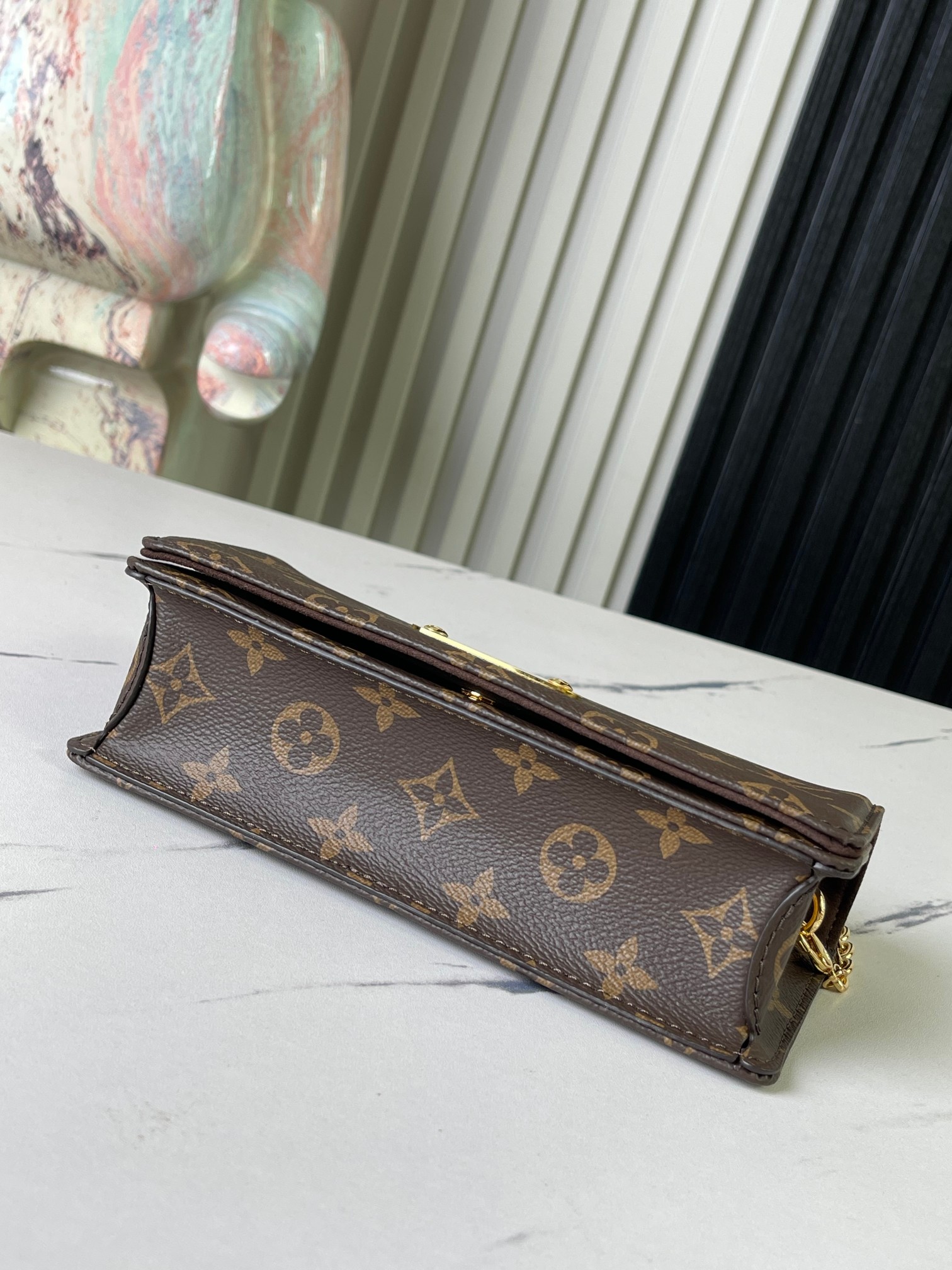 顶级原单独家实拍M82509老花升级版链条包woc系列LiLyWoc手袋Monogram帆布链状Lily