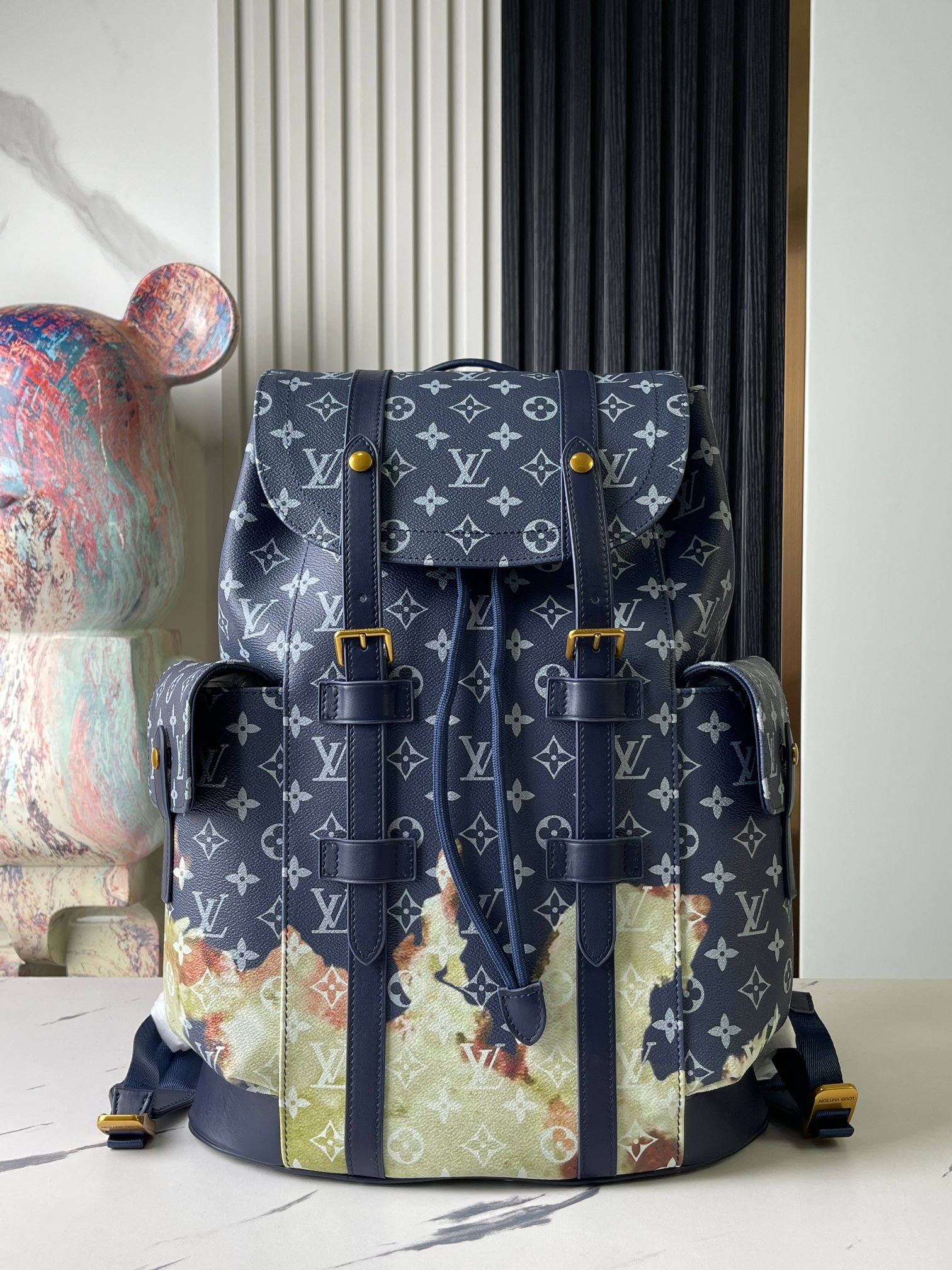 P650 [Pedido original superior, toma real exclusiva] M46805 serie de mochila azul La mochila pequeña Christopher M41379…