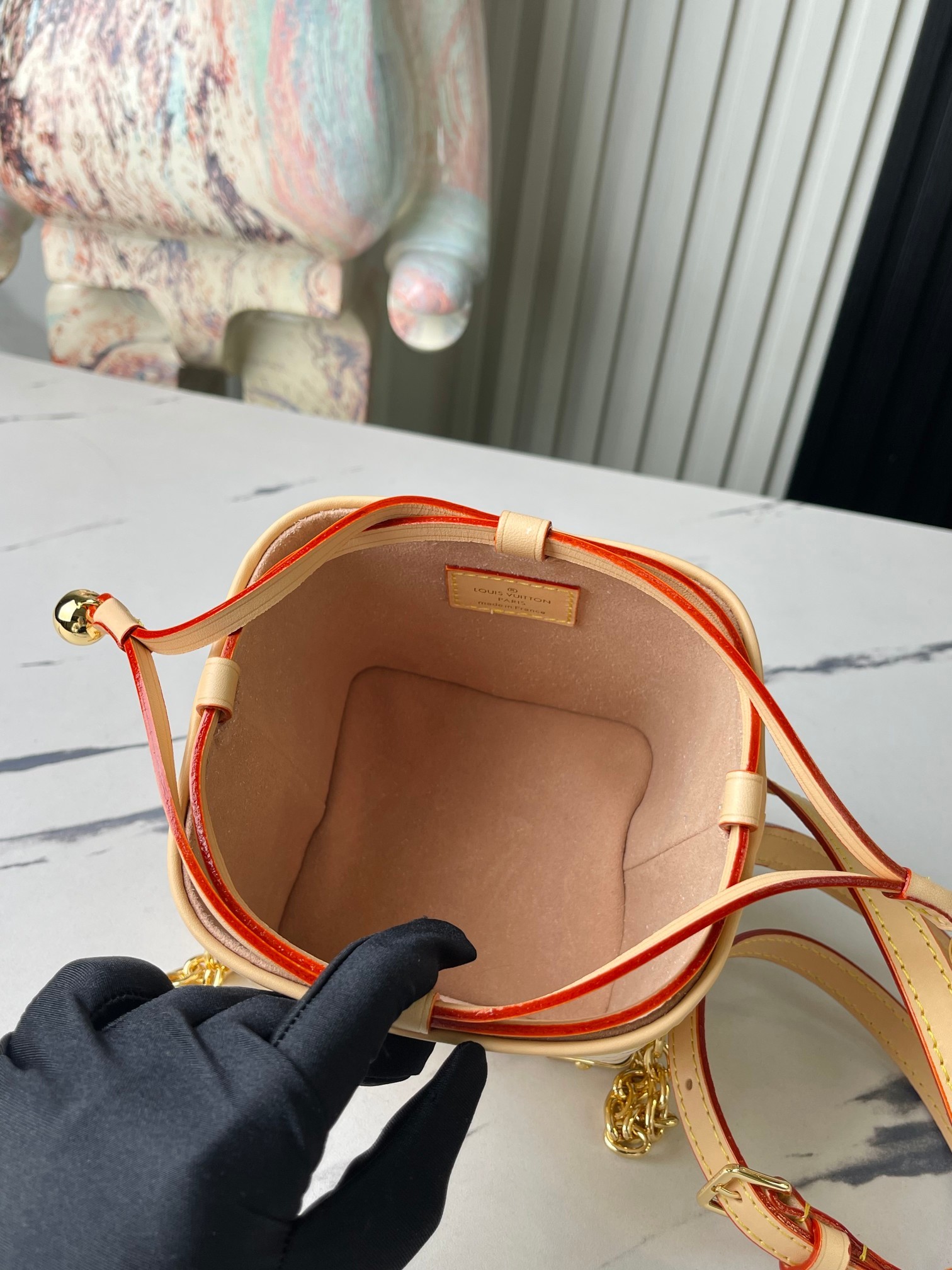 顶级原单独家实拍M83227白彩M82885迷你水桶包烧麦包系列OnlineOnly手袋M82885黄花