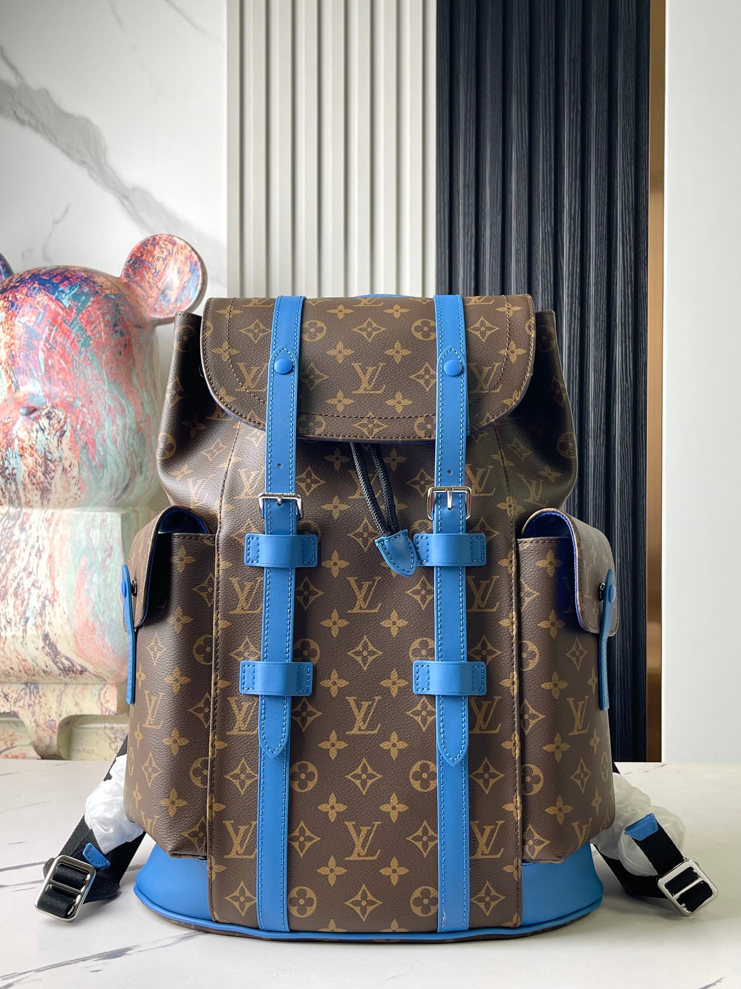 P560 [Pedido original superior, toma real exclusiva] M46813 serie de mochilas azules para presbicia Mochila mediana CHR…