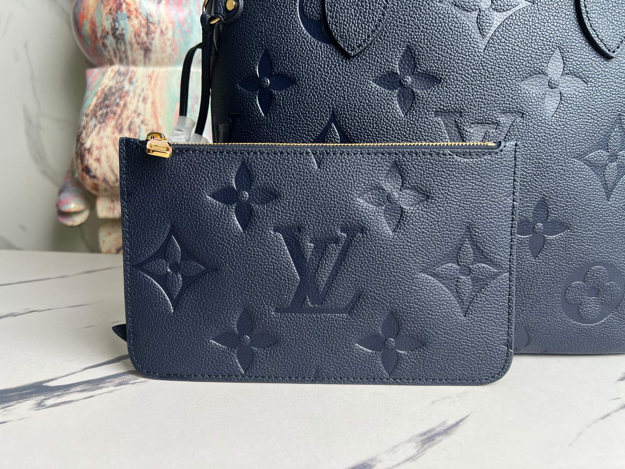 顶级原单独家实拍M47143M45686深蓝丝印本款Neverfull中号手袋取材MonogramEmp