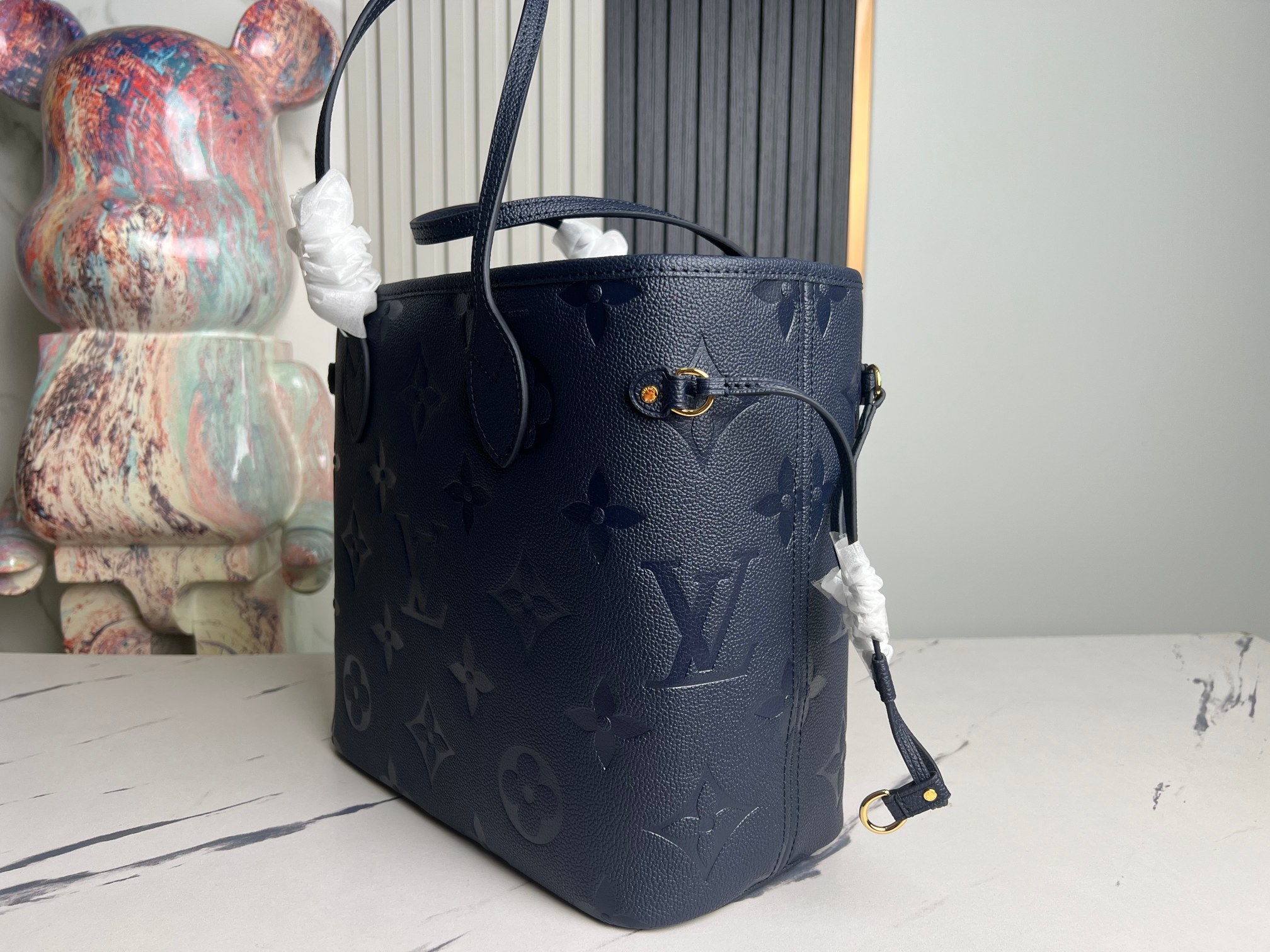 顶级原单独家实拍M47143M45686深蓝丝印本款Neverfull中号手袋取材MonogramEmp
