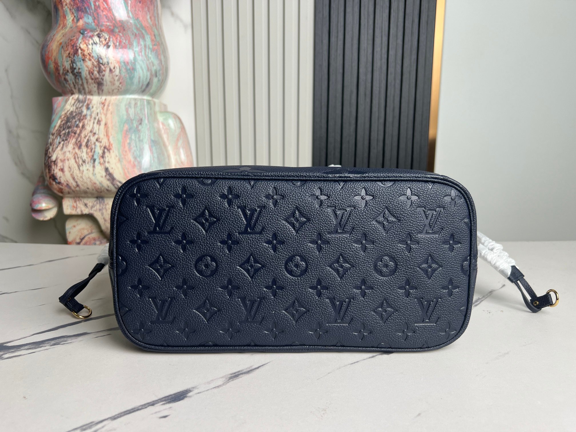 顶级原单独家实拍M47143M45686深蓝丝印本款Neverfull中号手袋取材MonogramEmp
