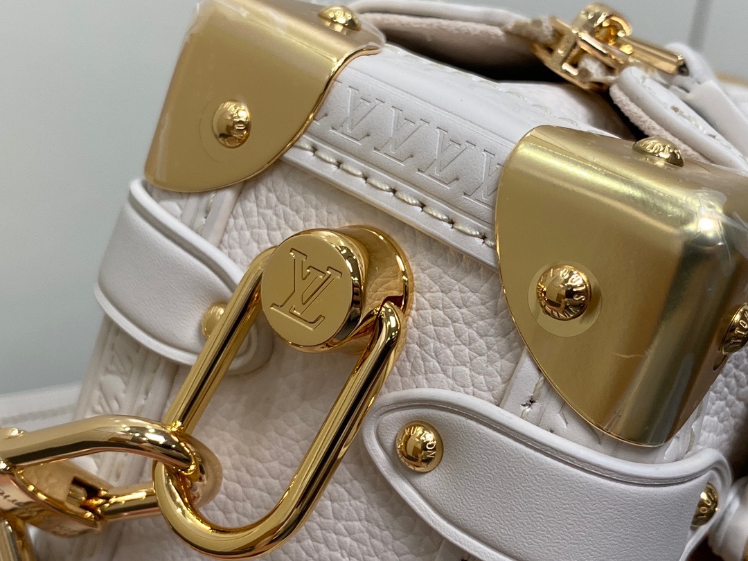 【顶级原单 独家实拍】M23817米白 M23915 全皮软盒子系列Side Trunk 小号手袋 M2