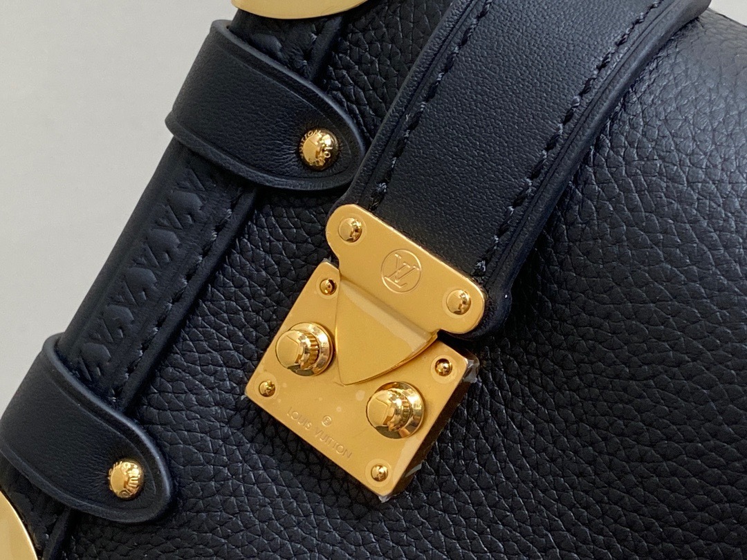 【顶级原单 独家实拍】M23817黑色 全皮软盒子系列 Side Trunk 小号手袋 M23915 灰