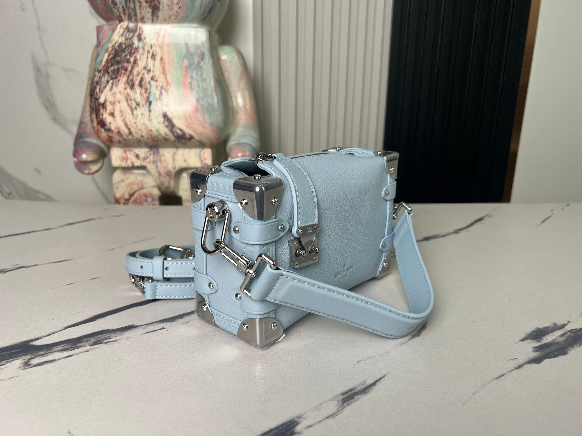 【顶级原单 独家实拍】M23817浅蓝 M25067 全皮软盒子系列Side Trunk 小号手袋 M2