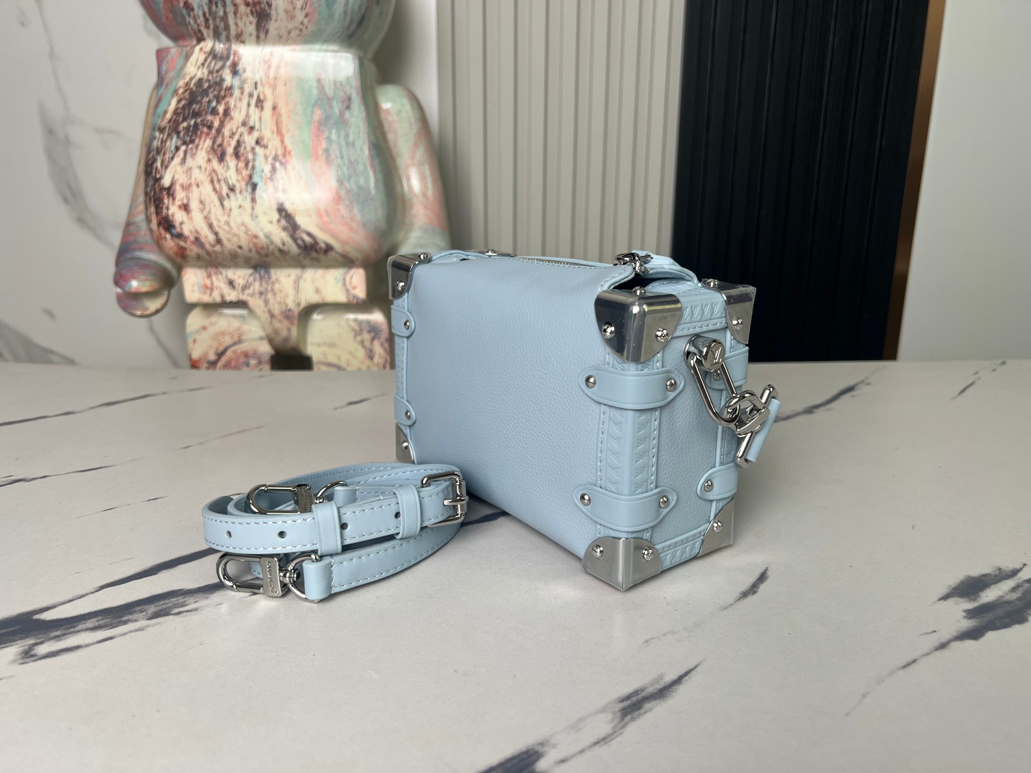 【顶级原单 独家实拍】M23817浅蓝 M25067 全皮软盒子系列Side Trunk 小号手袋 M2