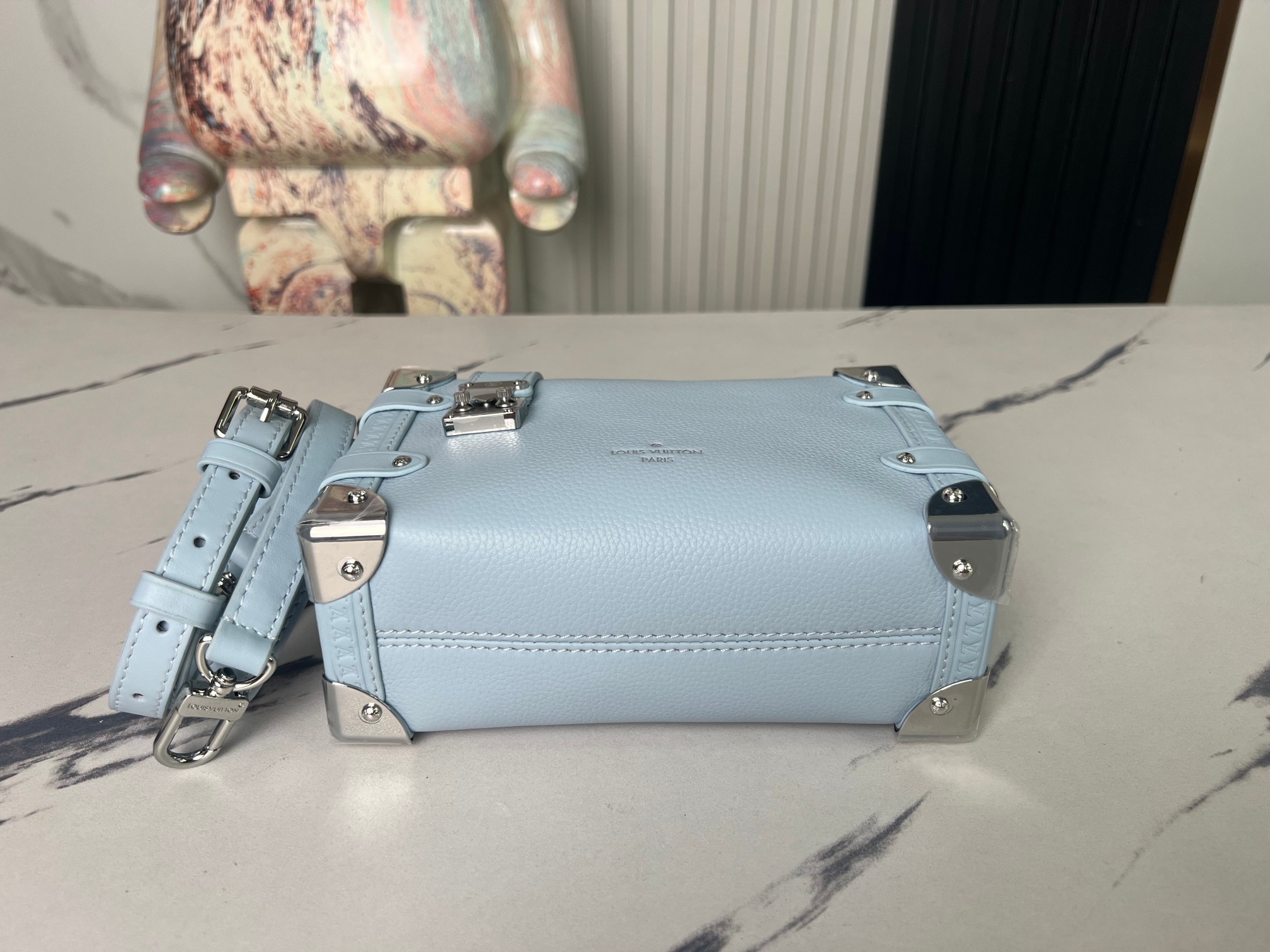 【顶级原单 独家实拍】M23817浅蓝 M25067 全皮软盒子系列Side Trunk 小号手袋 M2