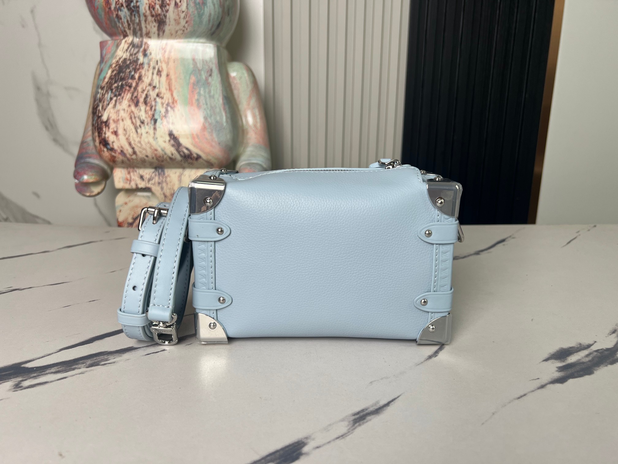 【顶级原单 独家实拍】M23817浅蓝 M25067 全皮软盒子系列Side Trunk 小号手袋 M2