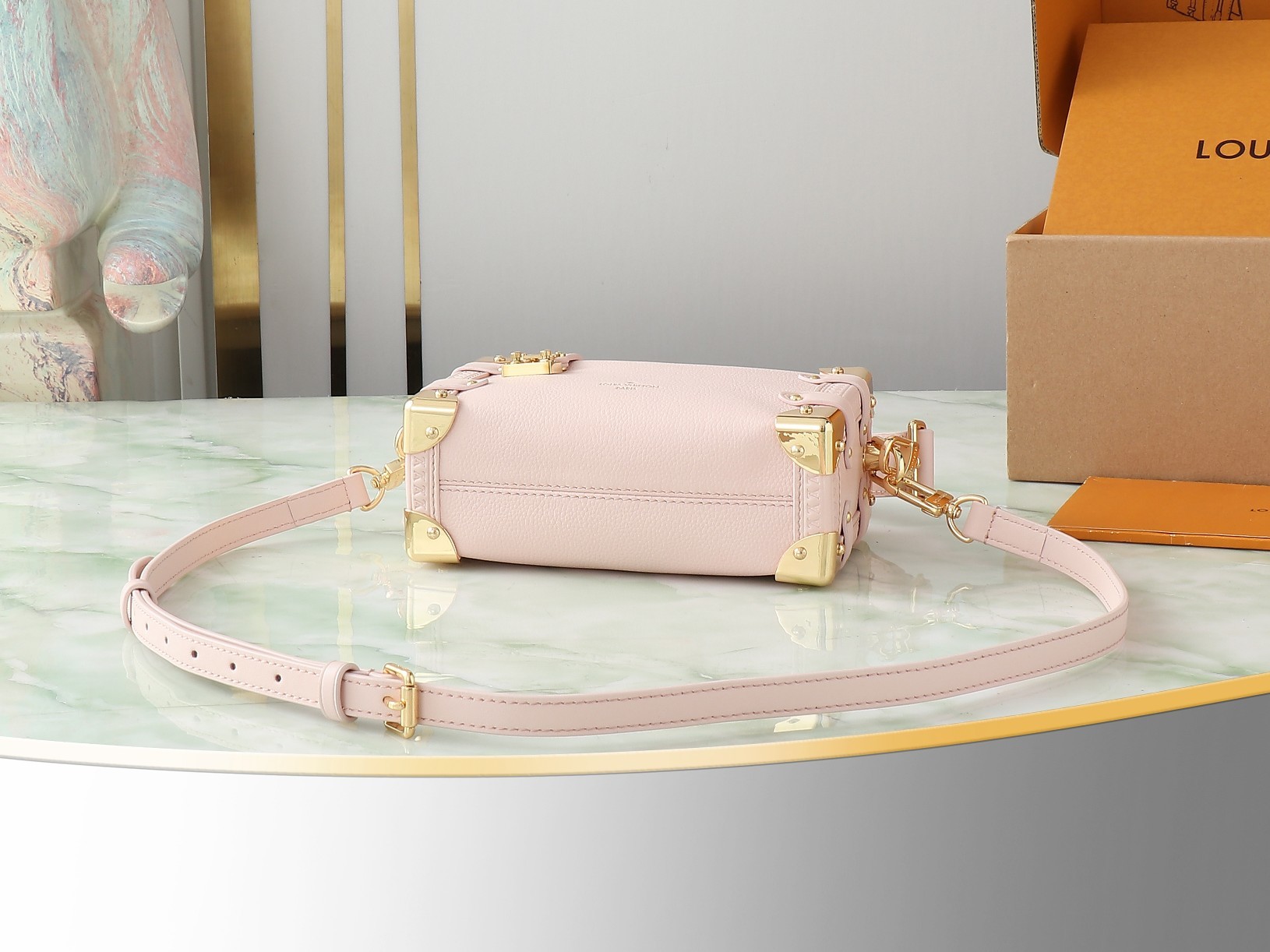 【顶级原单 独家实拍】M25071粉色 M23915 全皮软盒子系列Side Trunk 小号手袋 M2