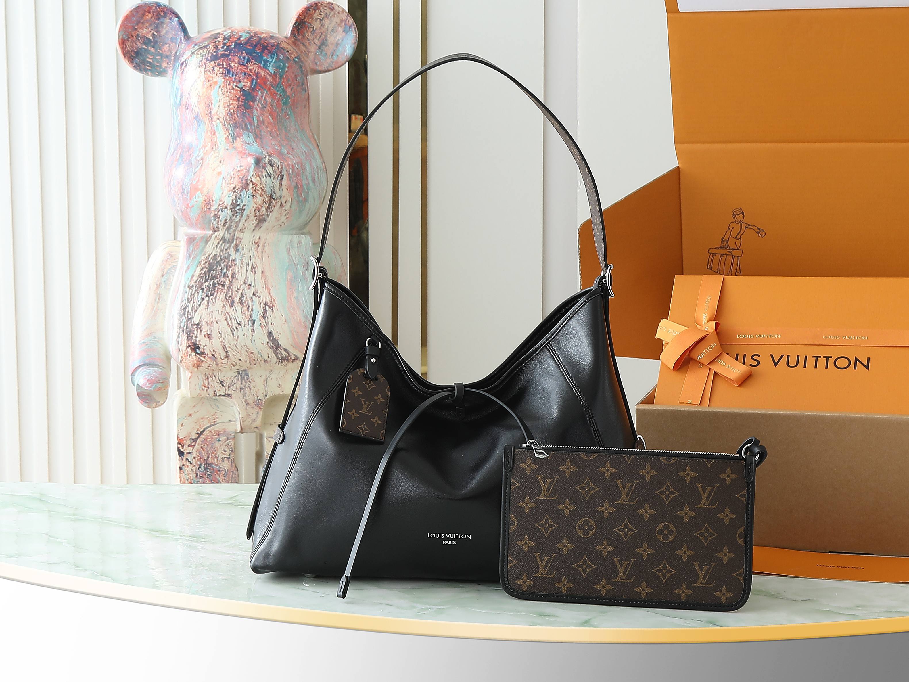 【顶级原单 独家实拍】M25143黑色 全皮购物袋系列 CarryAll Dark 中号手袋 M2514