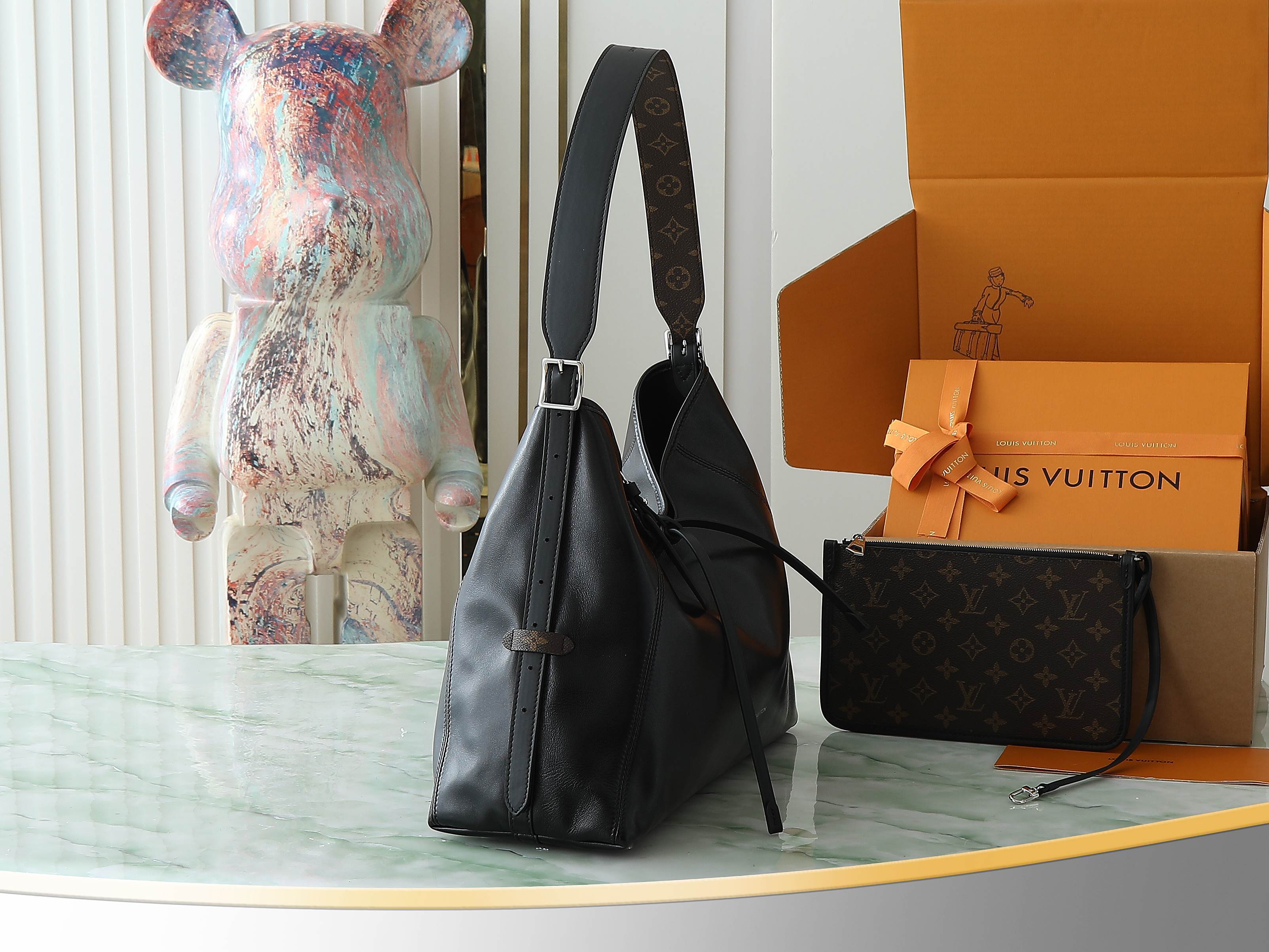 【顶级原单 独家实拍】M25143黑色 全皮购物袋系列 CarryAll Dark 中号手袋 M2514