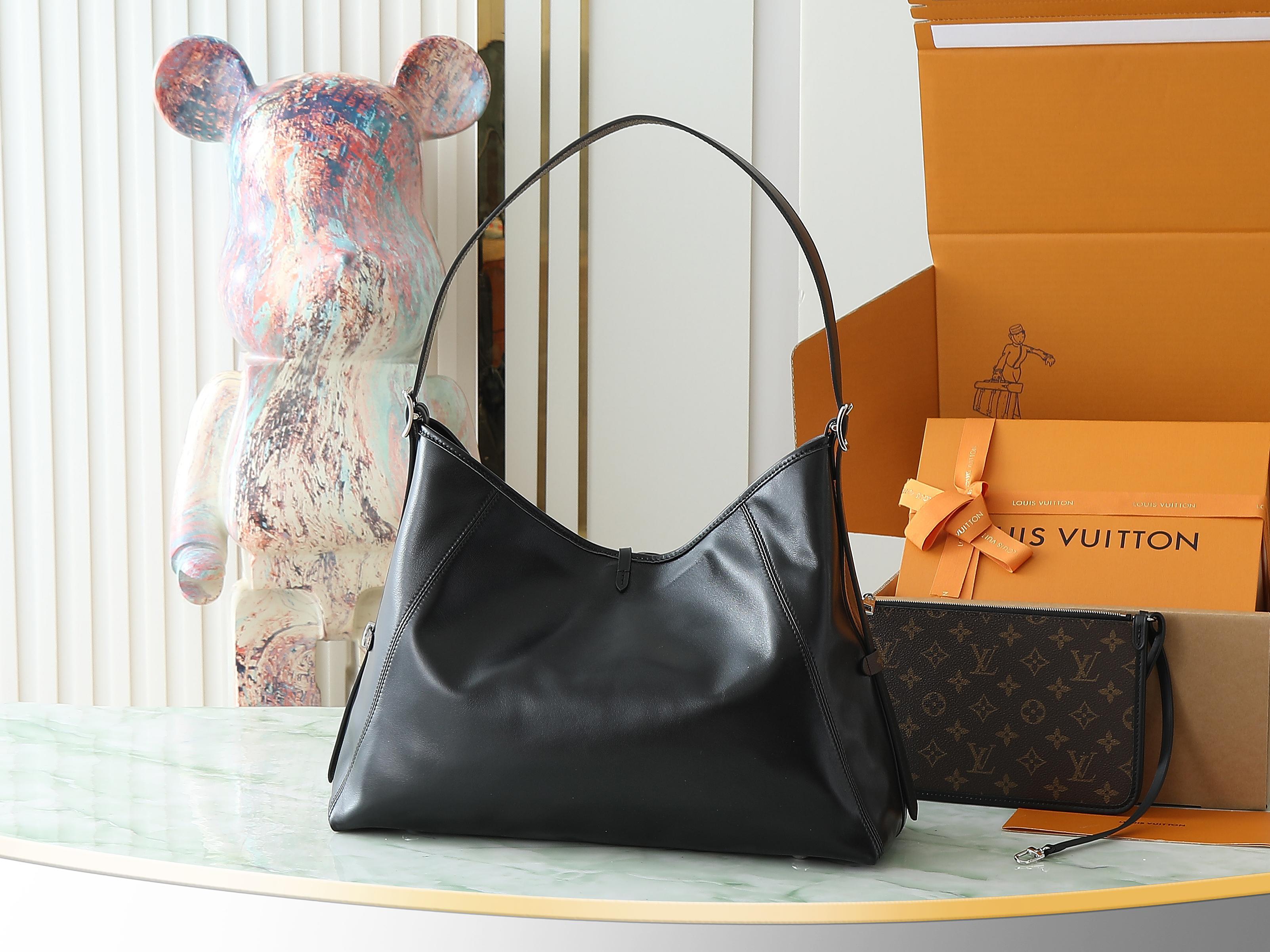 【顶级原单 独家实拍】M25143黑色 全皮购物袋系列 CarryAll Dark 中号手袋 M2514