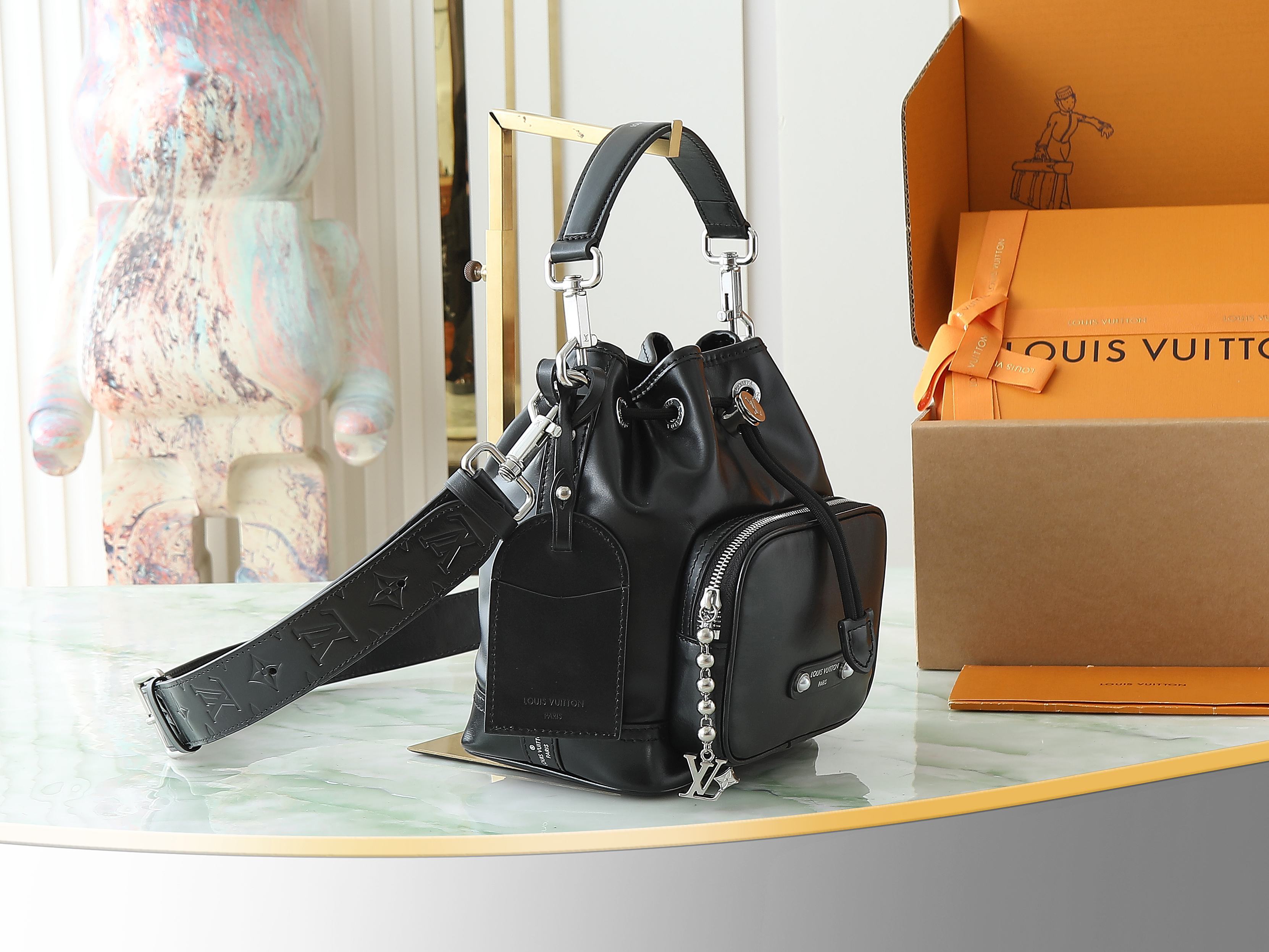 【顶级原单 独家实拍】M13985黑色 全皮手提包 NOÉ CARGO 手袋 本款 Noé Cargo