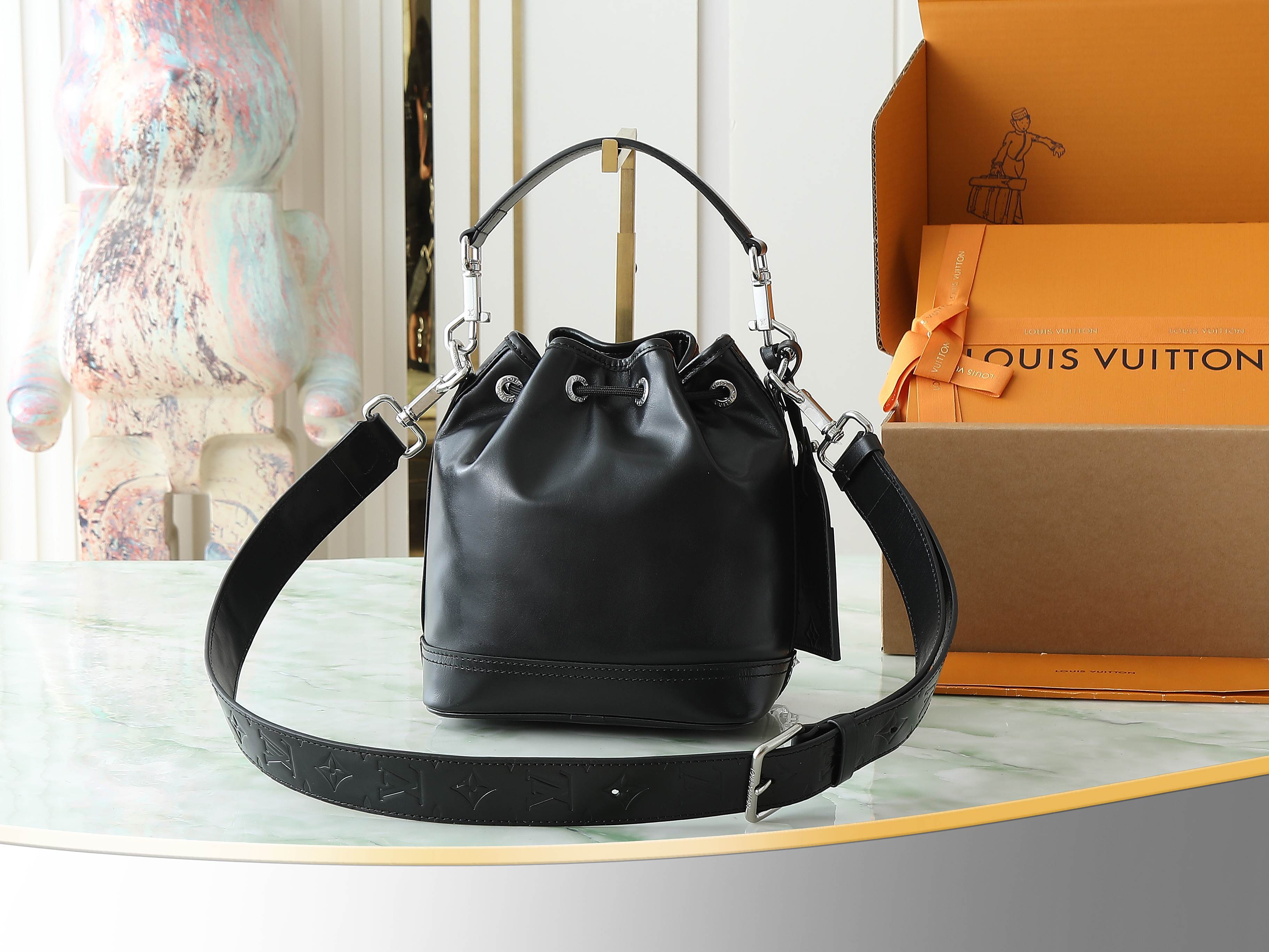 【顶级原单 独家实拍】M13985黑色 全皮手提包 NOÉ CARGO 手袋 本款 Noé Cargo