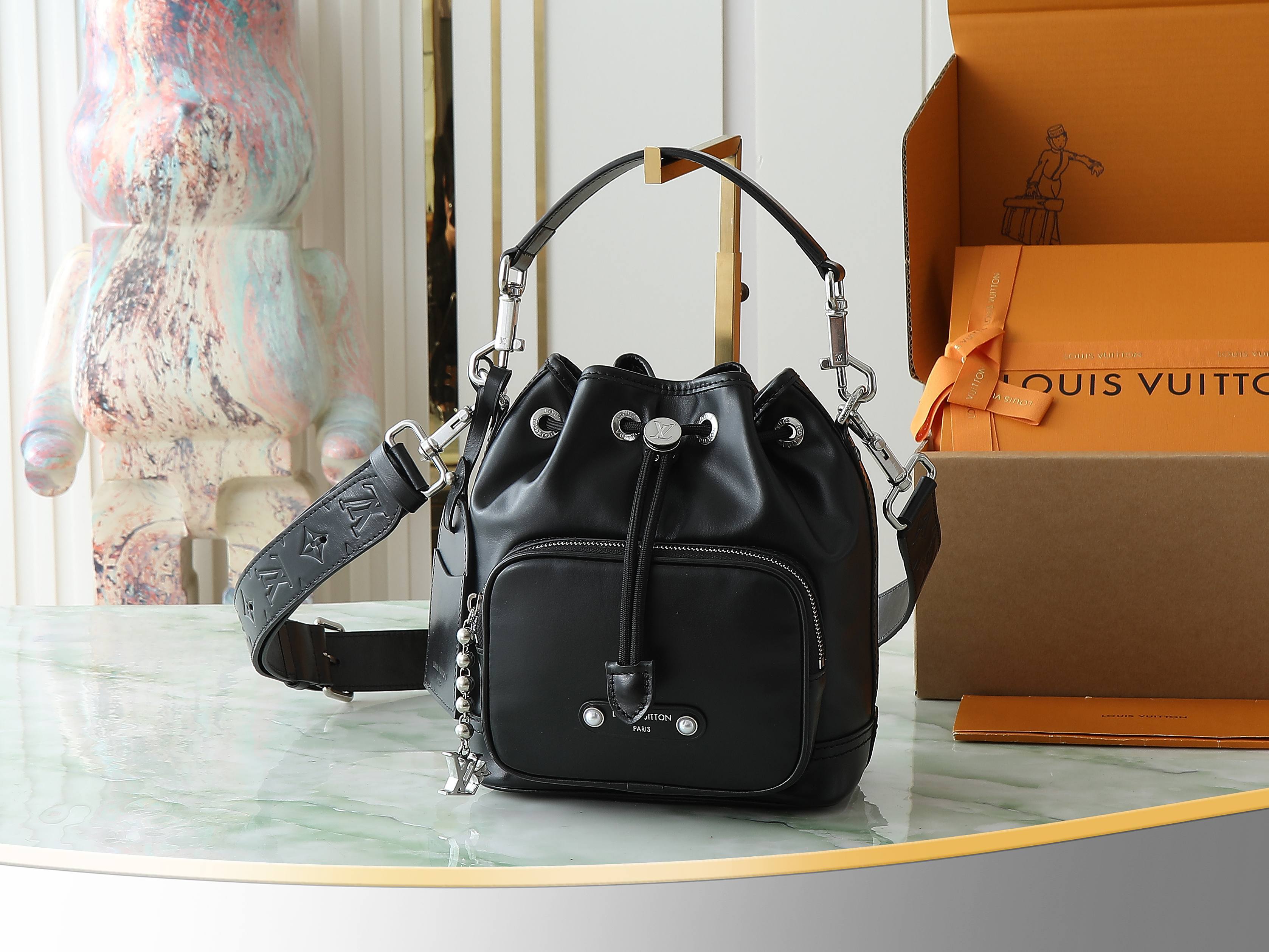 【顶级原单 独家实拍】M13985黑色 全皮手提包 NOÉ CARGO 手袋 本款 Noé Cargo