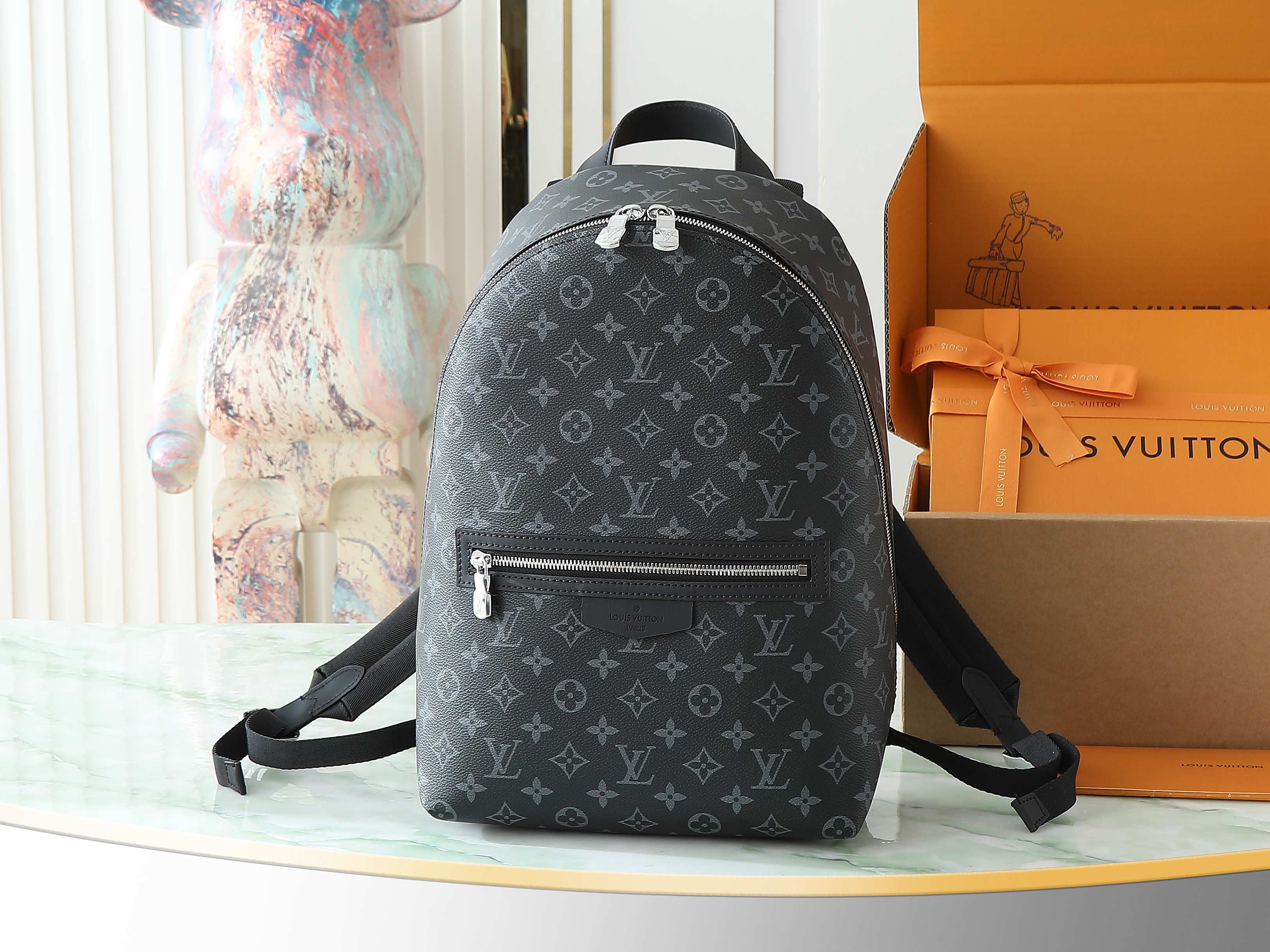 【顶原级单 独家实拍】M14020黑花 本款 Discovery Slim 双包肩取材 Monogr